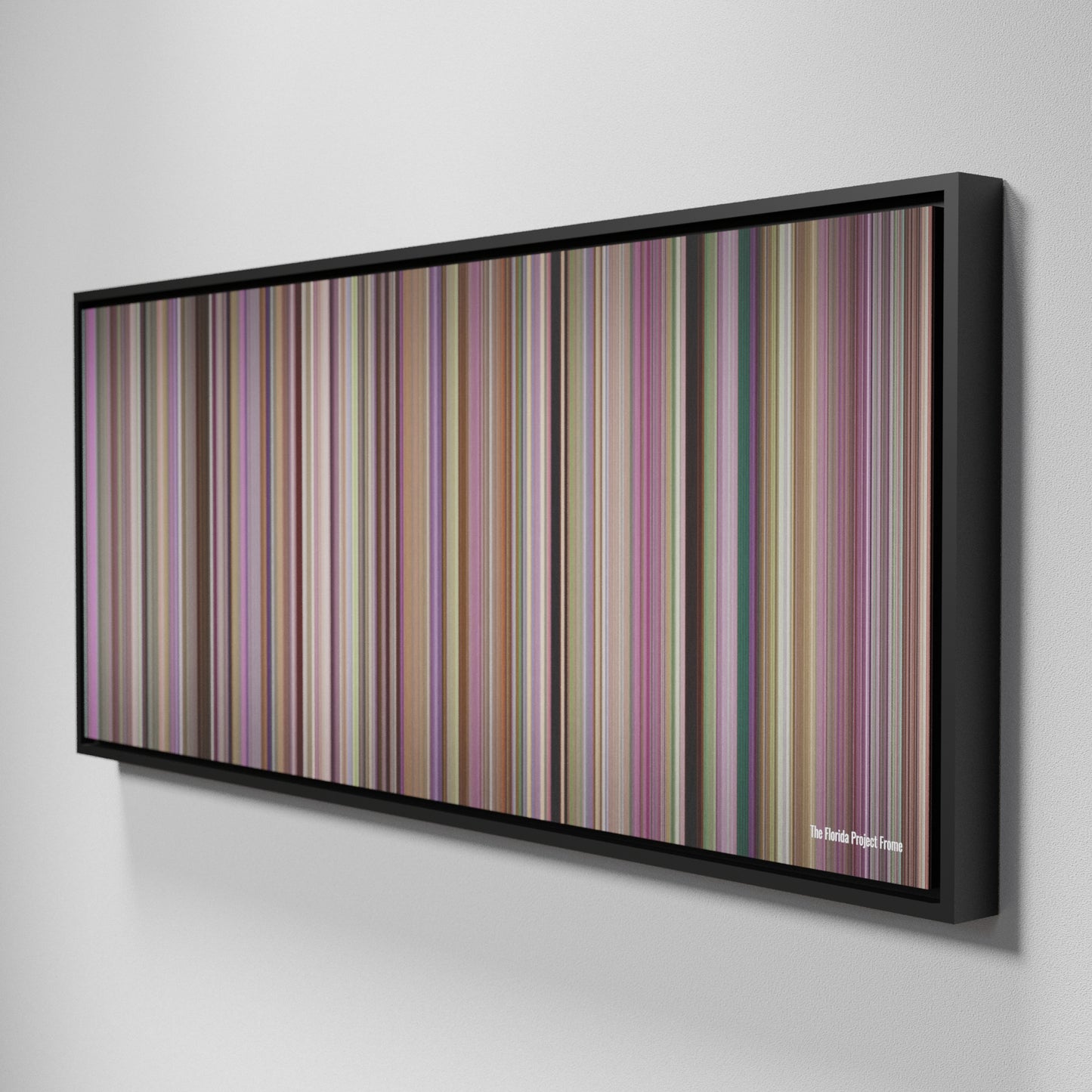 Side view of Framed Buff's of The-Florida-Project Frome on the wall