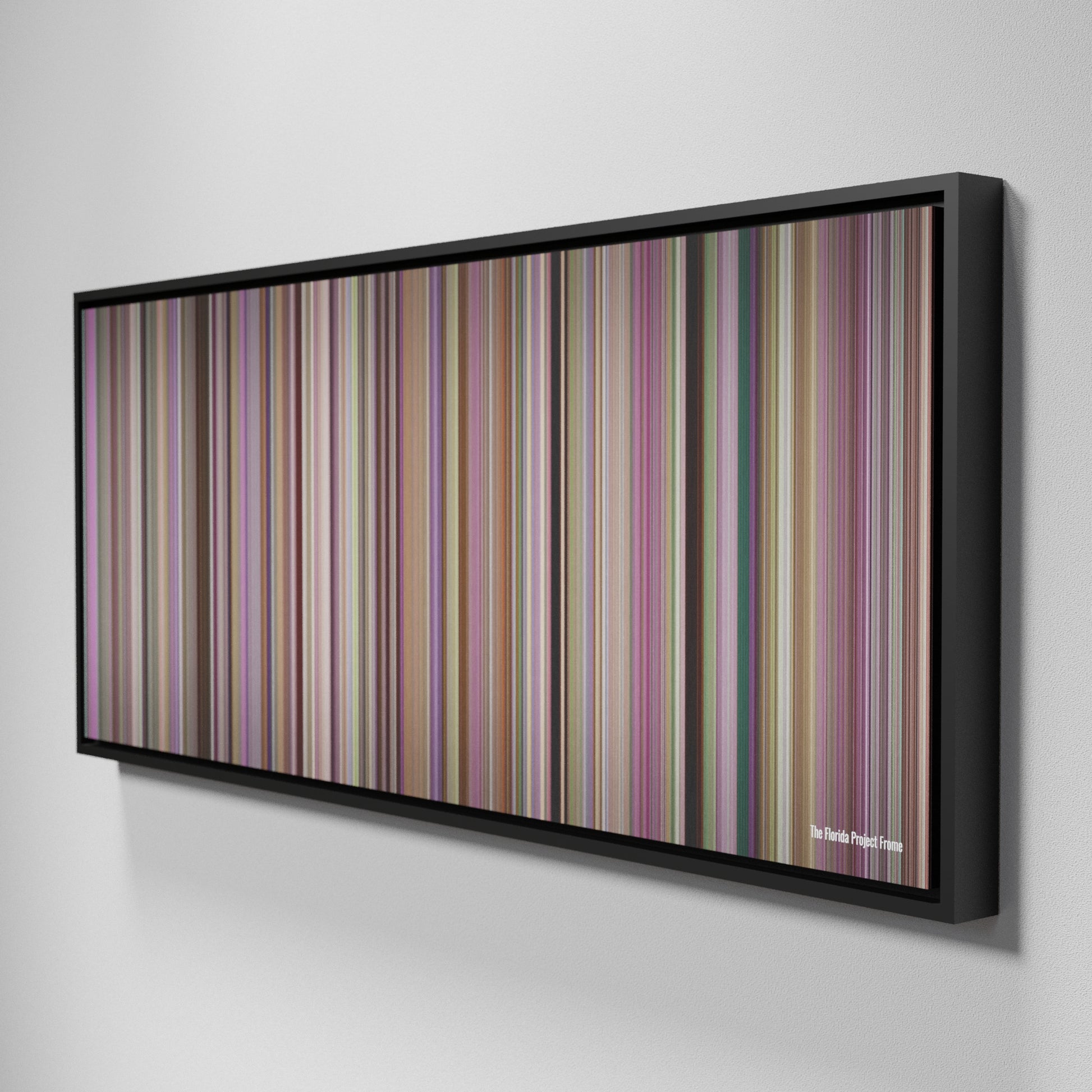 Side view of Framed Buff's of The-Florida-Project Frome on the wall