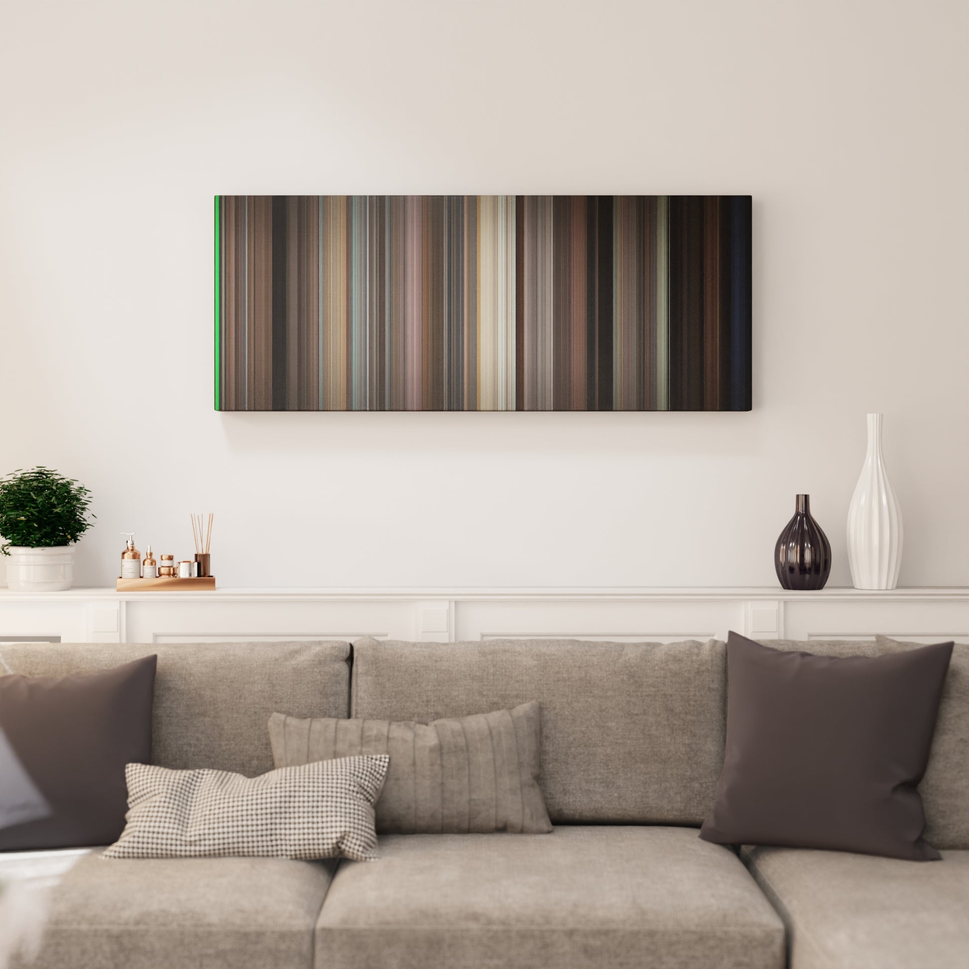 Living room interior with North-by-Northwest Frome on the wall