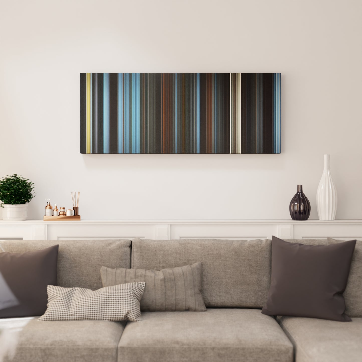 Living room interior with Silent-Hill Frome on the wall