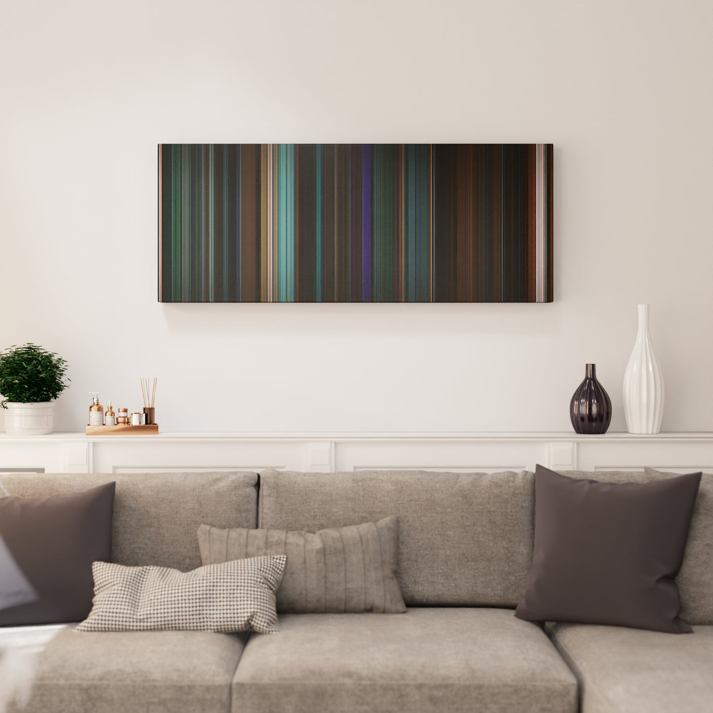 Living room interior with Venom-Let-There-Be-Carnage Frome on the wall