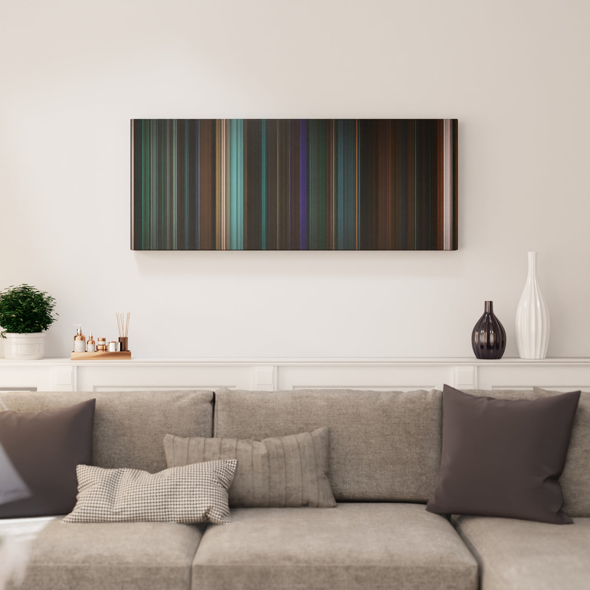 Living room interior with Venom-Let-There-Be-Carnage Frome on the wall