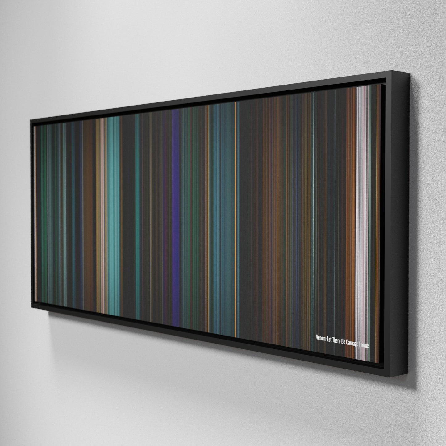 Side view of Framed Buff's of Venom-Let-There-Be-Carnage Frome on the wall