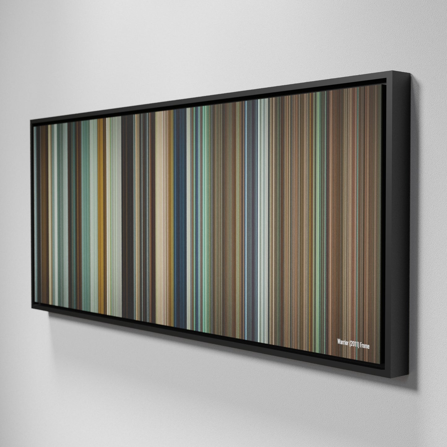 Side view of Framed Buff's of Warrior-2011 Frome on the wall