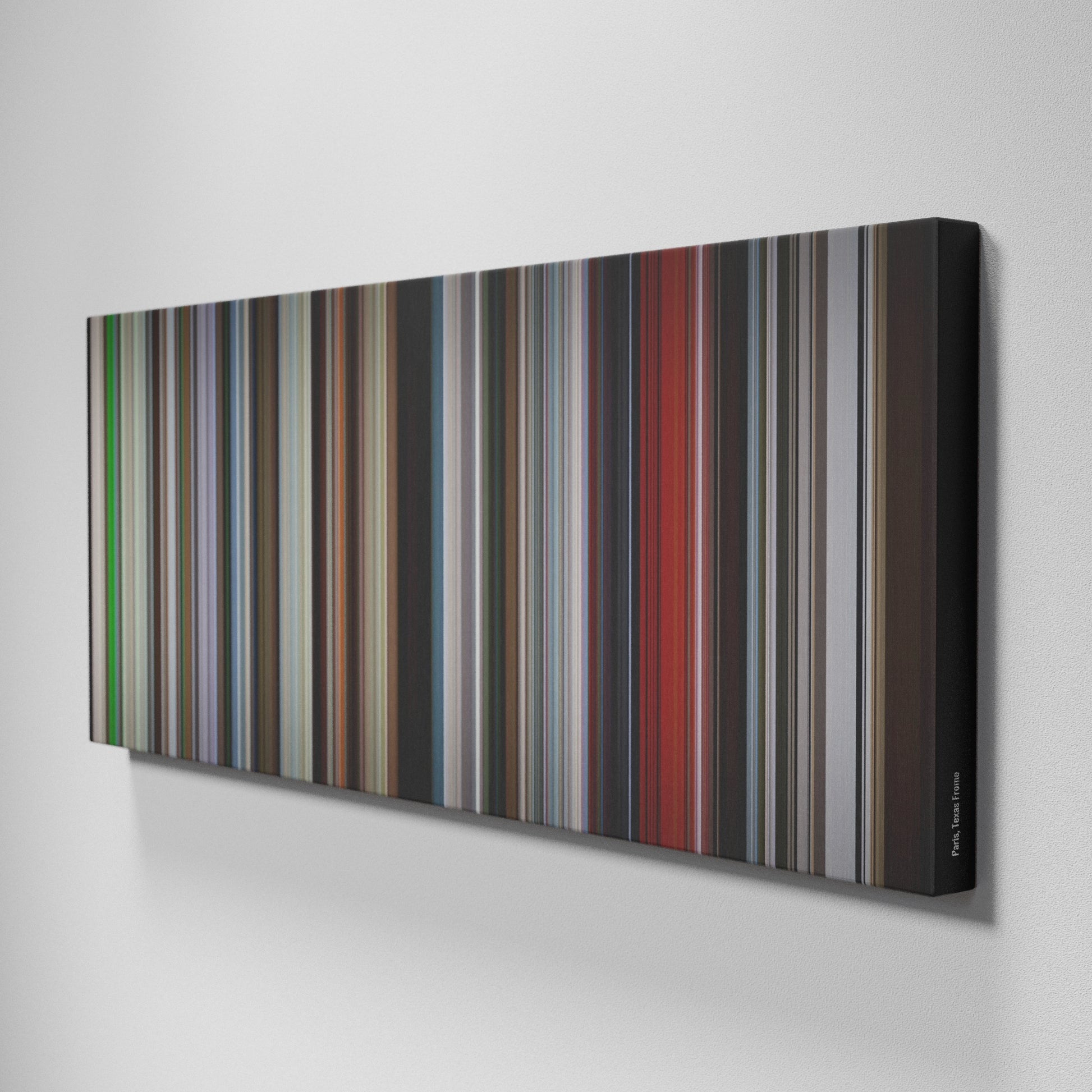 Side view of Buff's of Paris-Texas Frome on the wall