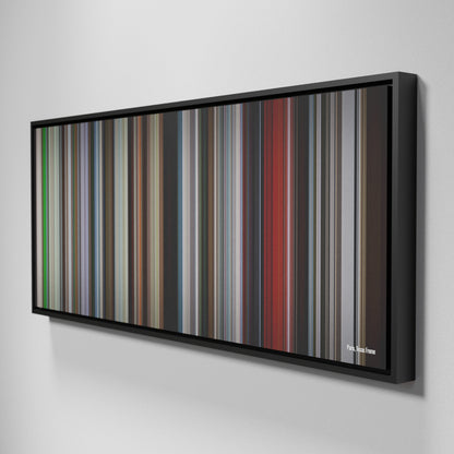 Side view of Framed Buff's of Paris-Texas Frome on the wall