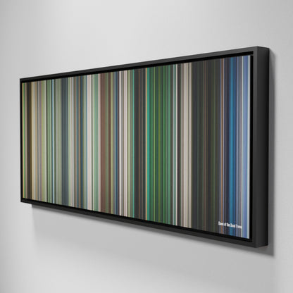 Side view of Framed Buff's of Dawn-of-the-Dead Frome on the wall