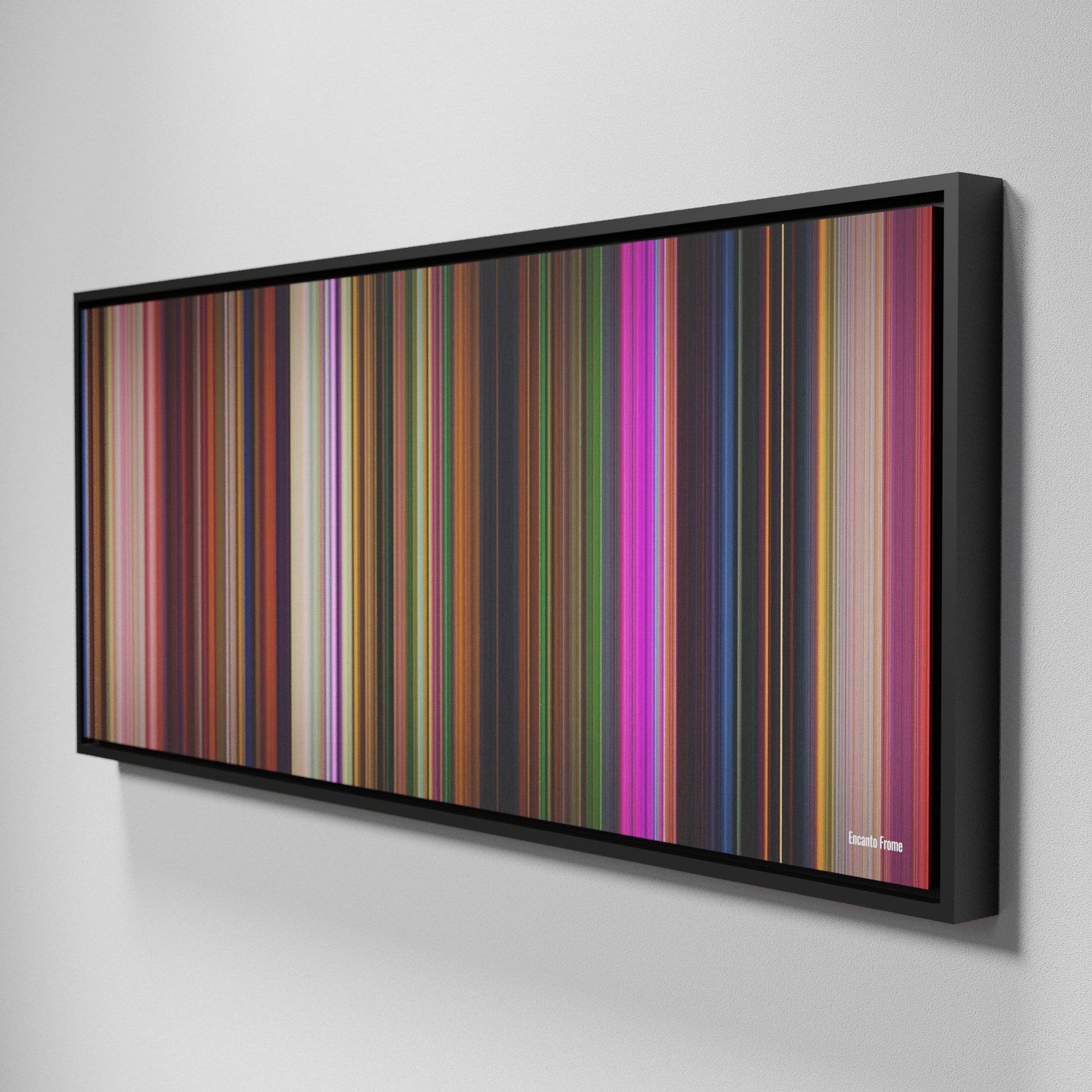 Side view of Framed Buff's of Encanto Frome on the wall