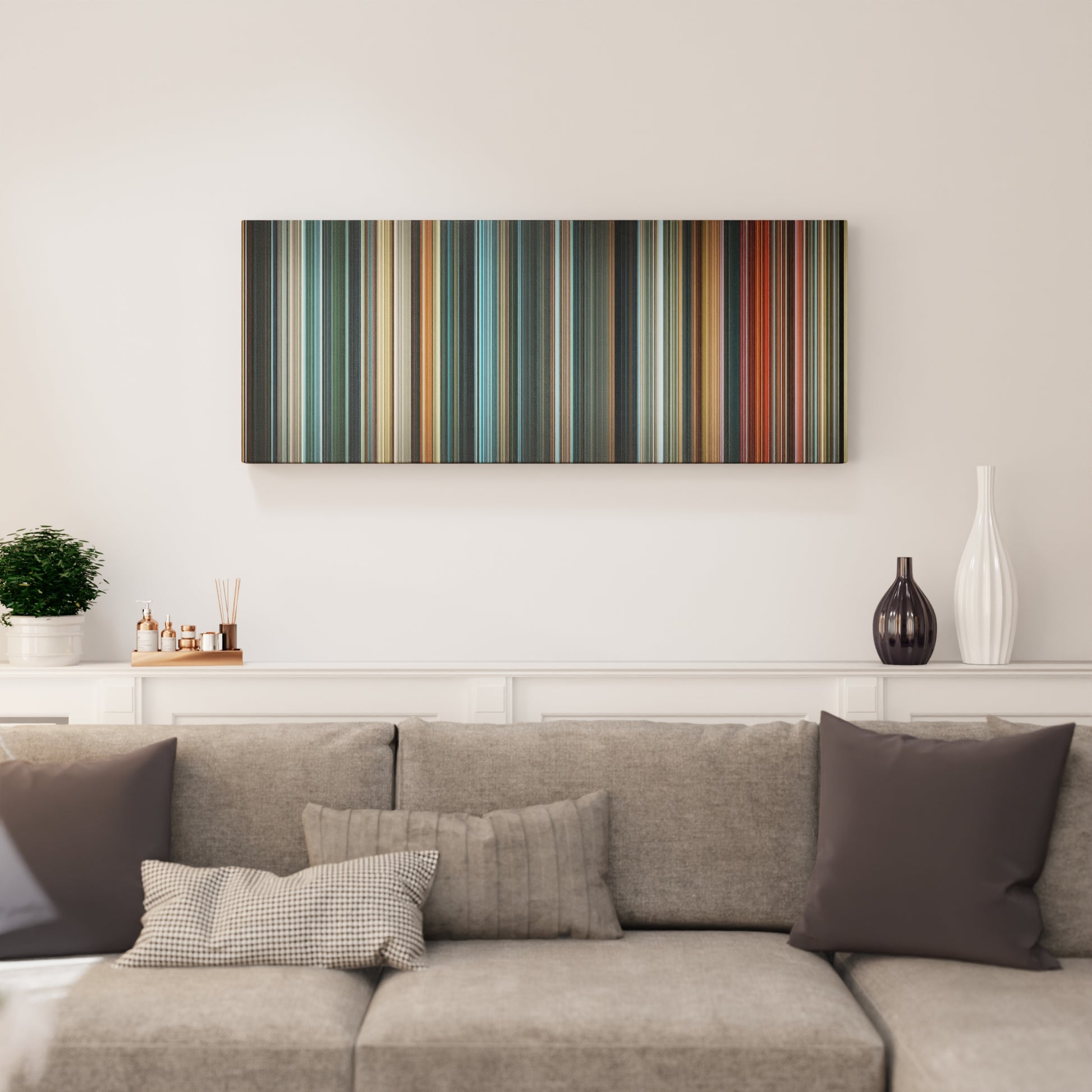 Living room interior with Justice-League Frome on the wall