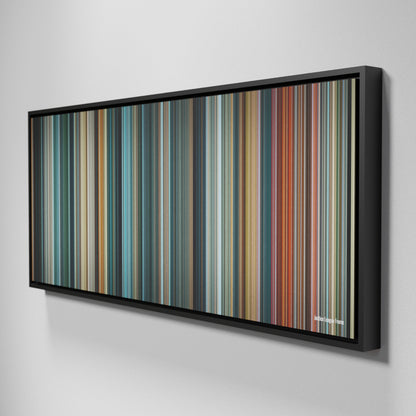 Side view of Framed Buff's of Justice-League Frome on the wall