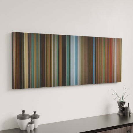 Black Widow canvas art in modern interior - movie color palette