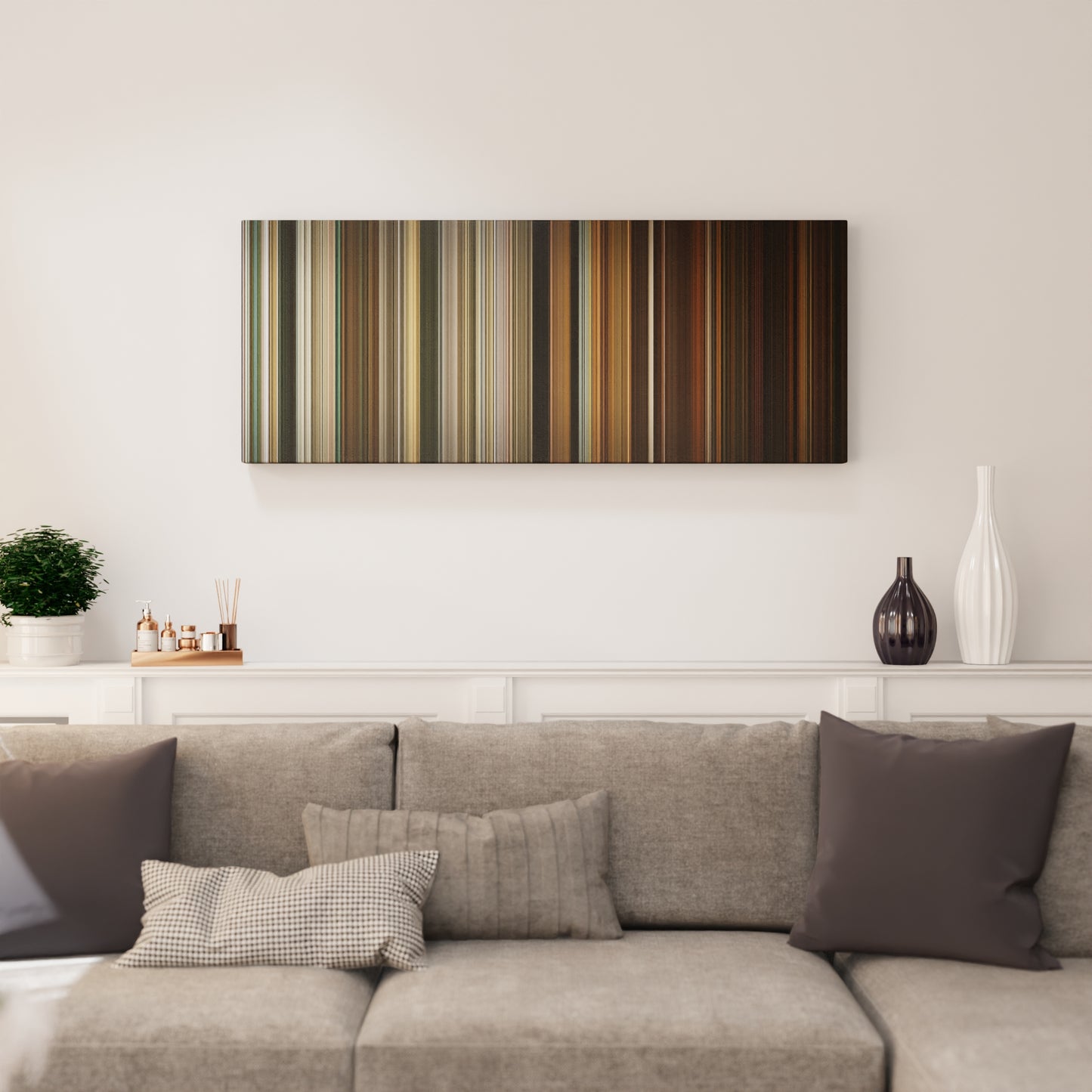 Living room interior with Zombieland Frome on the wall