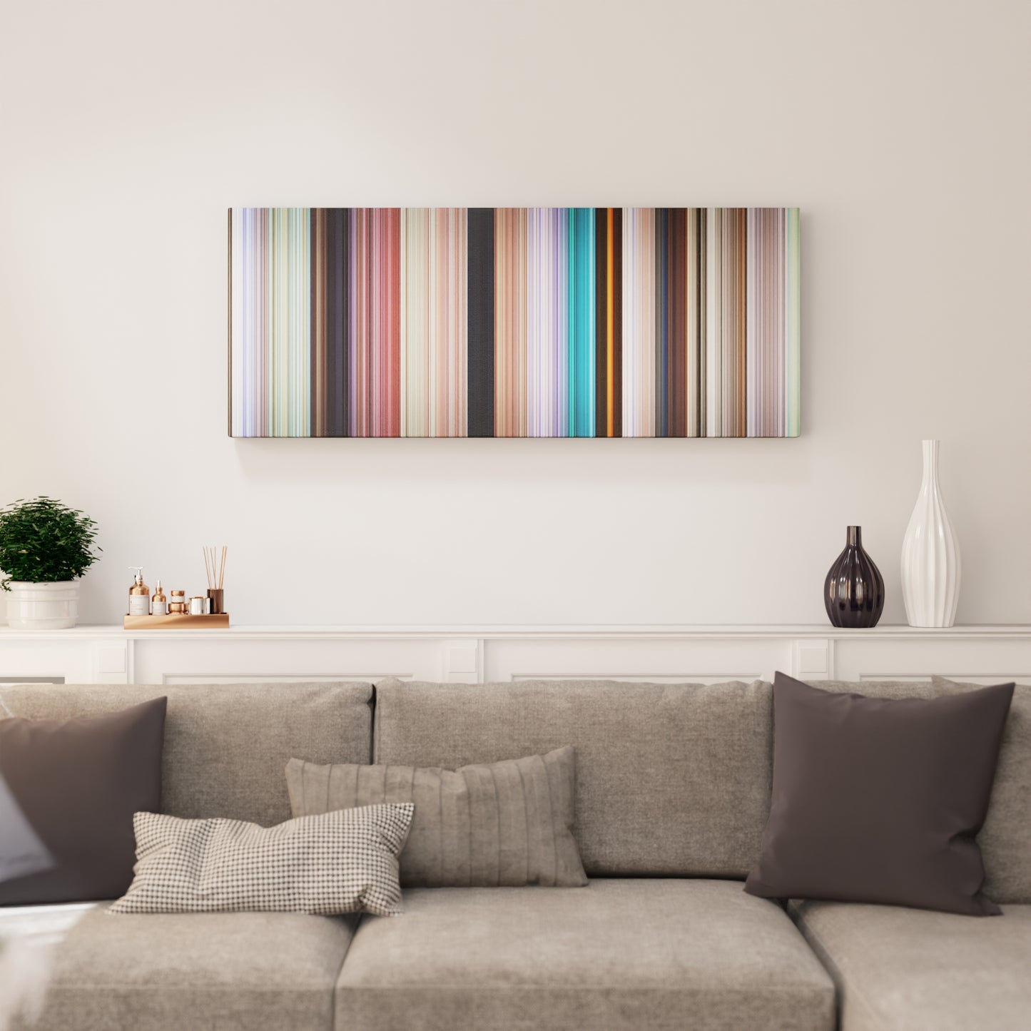 Living room interior with Ice-Age Frome on the wall