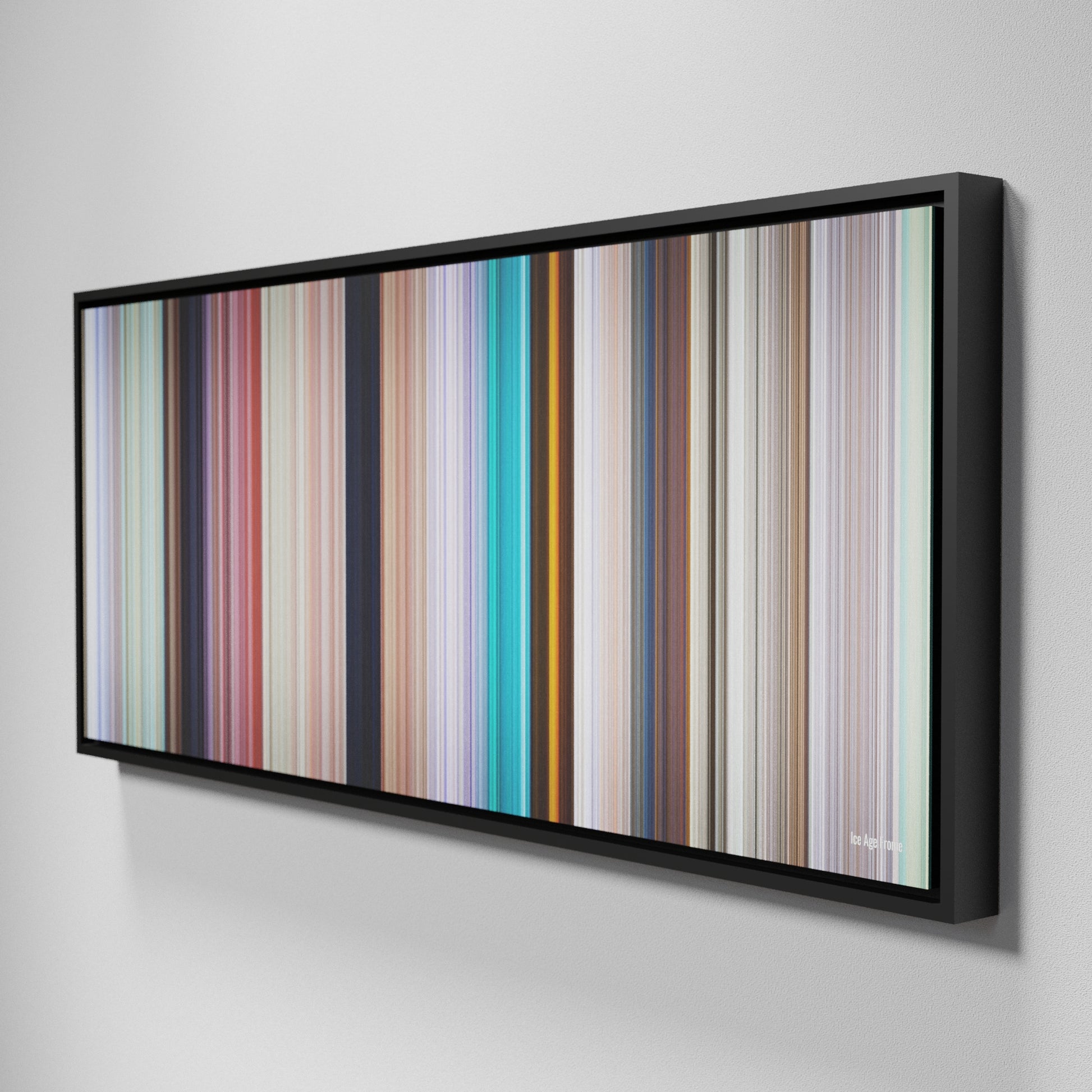 Side view of Framed Buff's of Ice-Age Frome on the wall