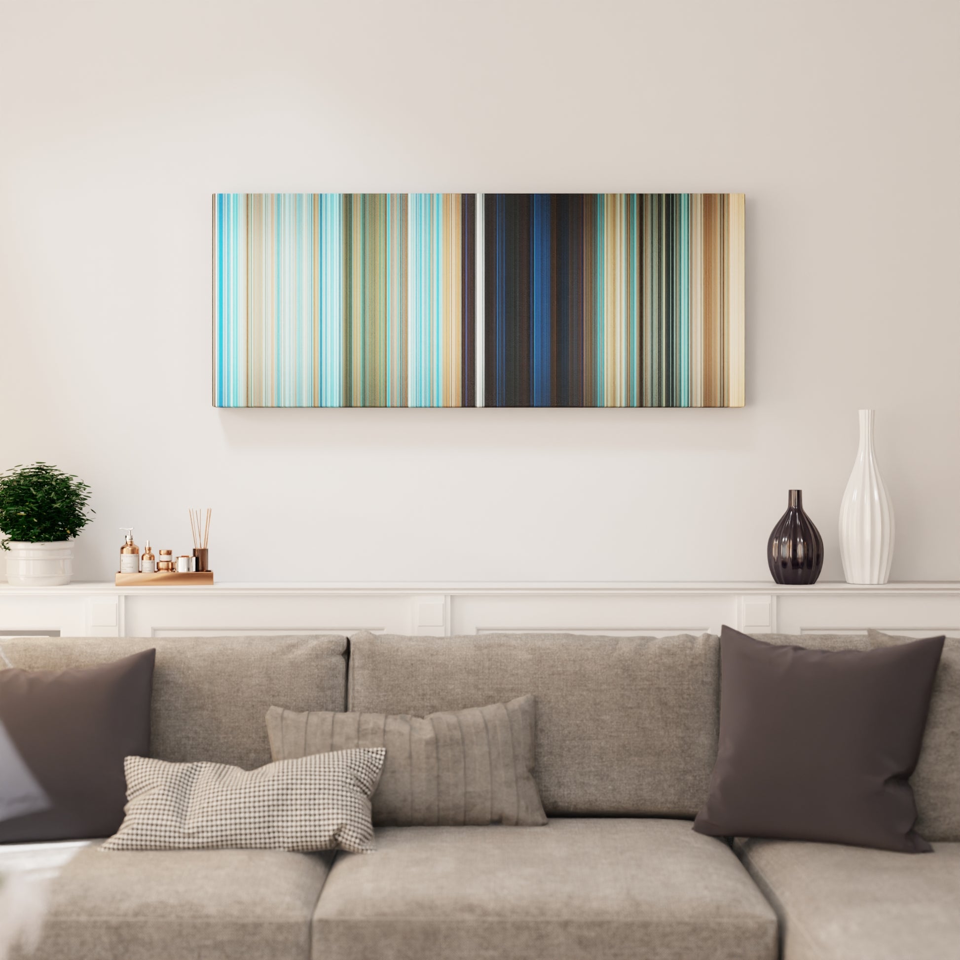 Living room interior with Ice-Age-The-Meltdown Frome on the wall