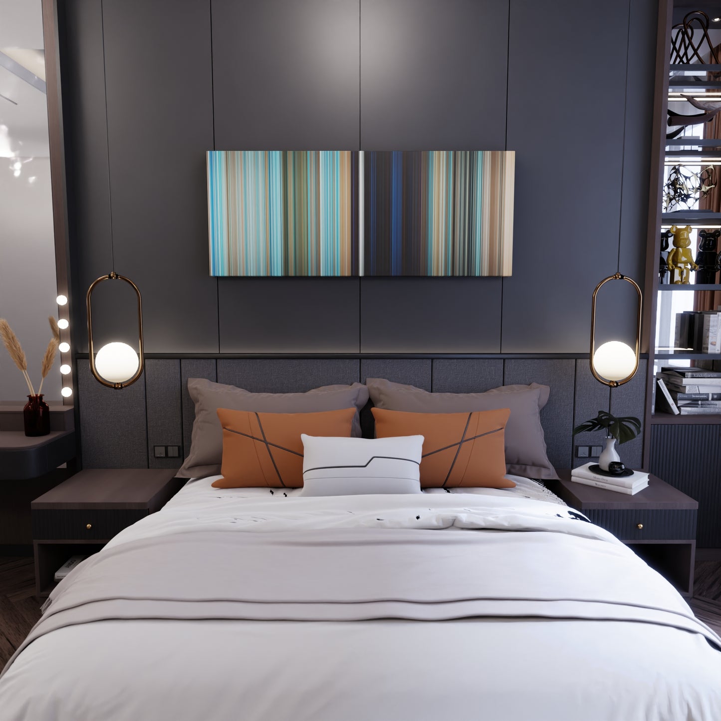 Bedroom interior with Ice-Age-The-Meltdown Frome on the wall