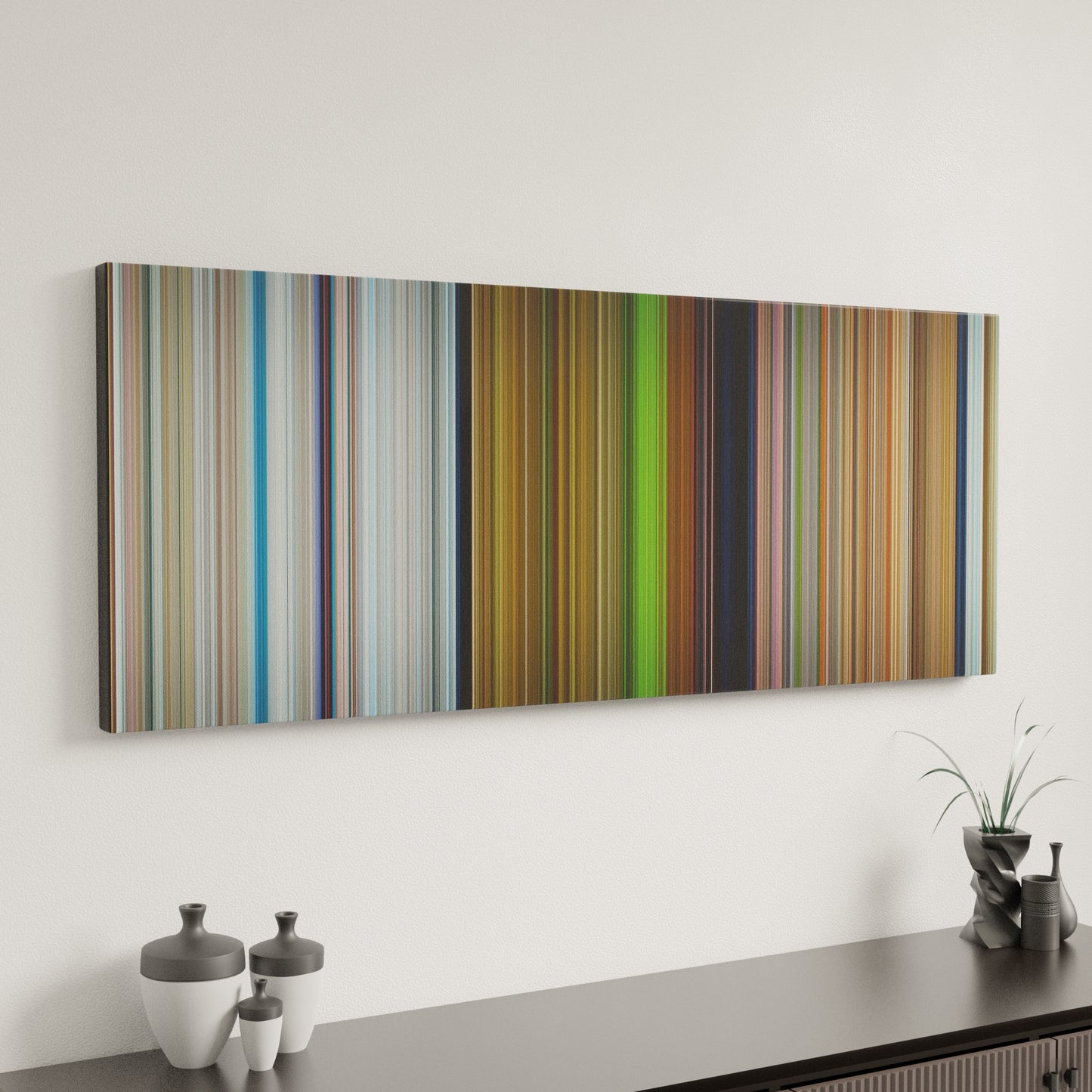 Minimal interior design with Ice-Age-Dawn-of-the-Dinosaurs Frome on the wall