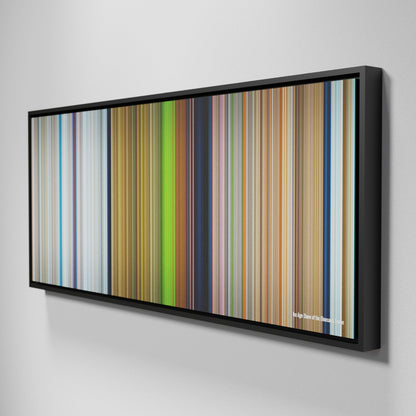 Side view of Framed Buff's of Ice-Age-Dawn-of-the-Dinosaurs Frome on the wall