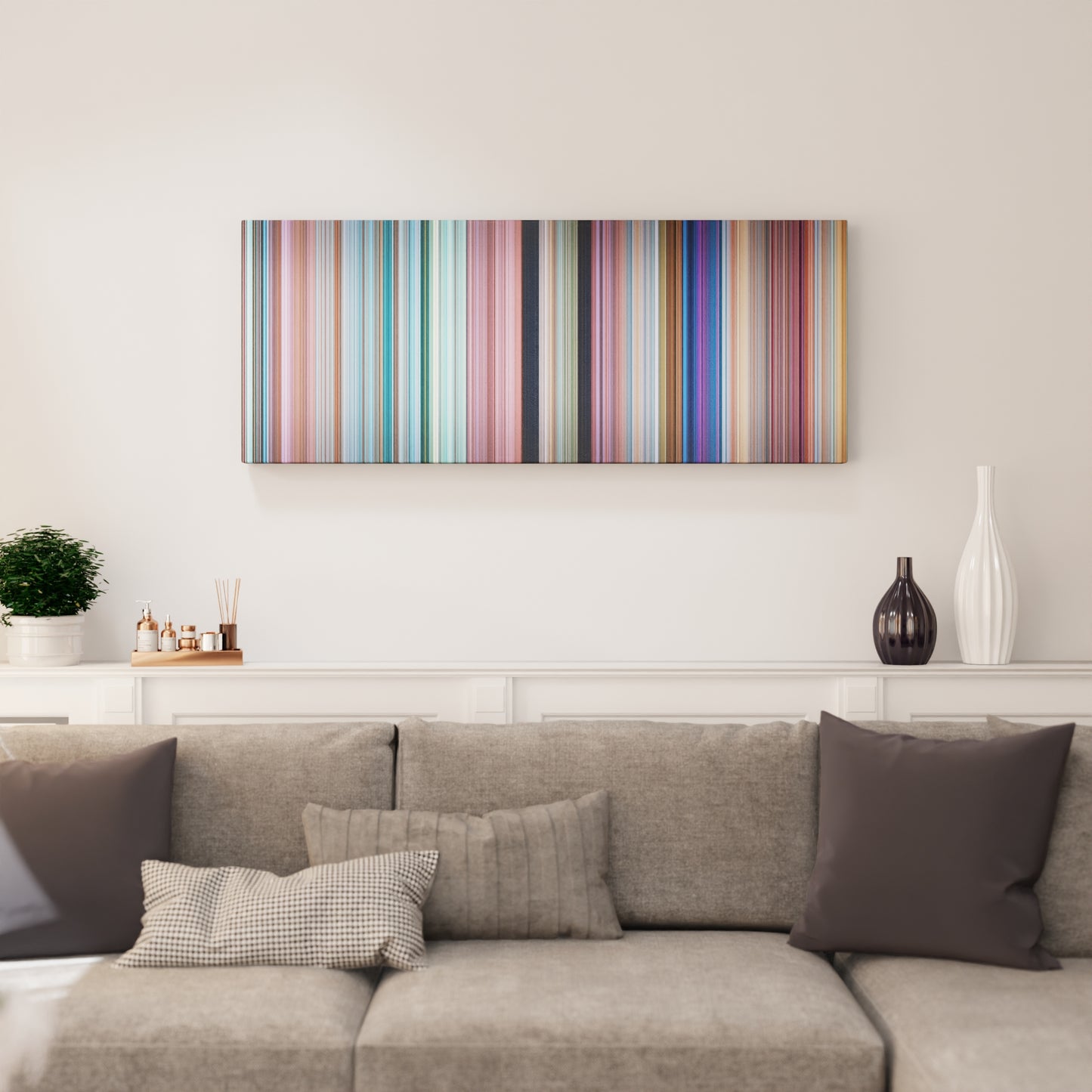 Living room interior with Ice-Age-Continental-Drift Frome on the wall