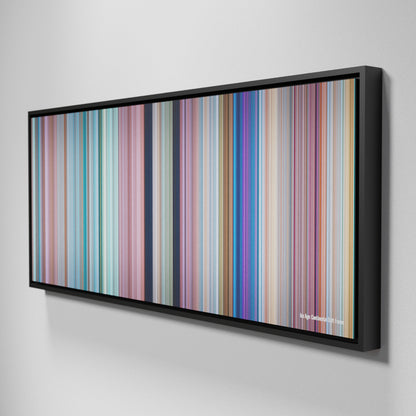 Side view of Framed Buff's of Ice-Age-Continental-Drift Frome on the wall