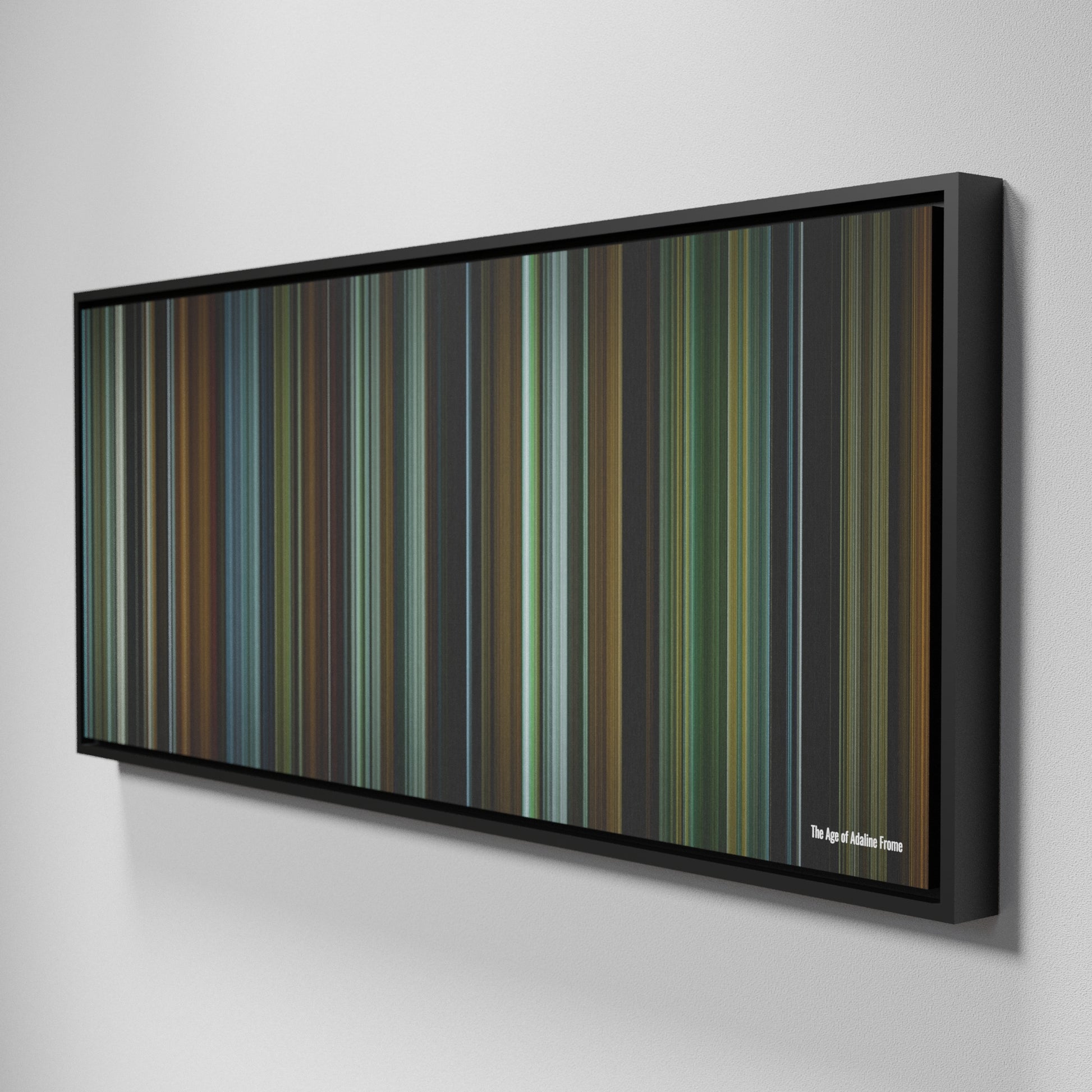 Side view of Framed Buff's of The-Age-of-Adaline Frome on the wall