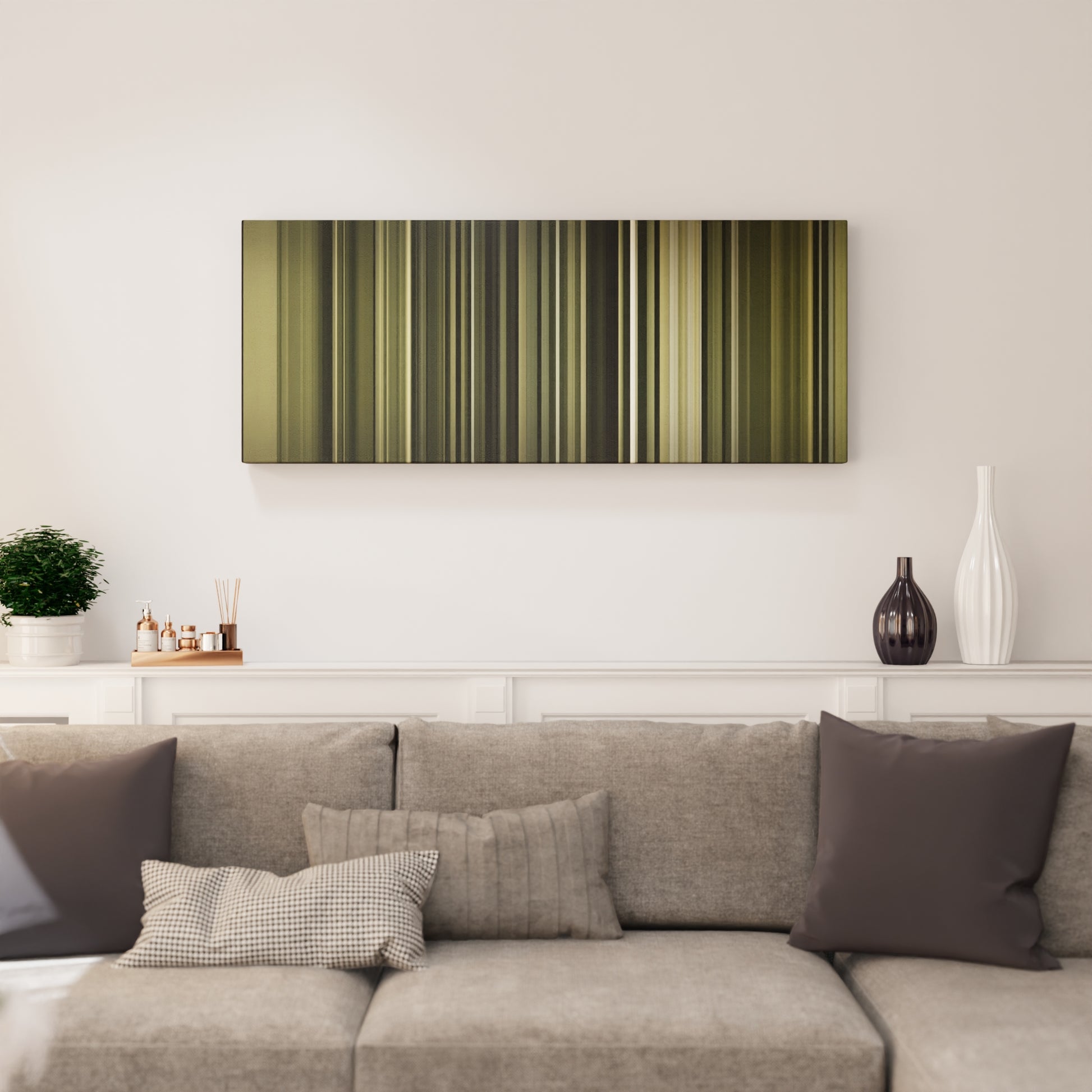 Living room interior with Adele-Hello Frome on the wall