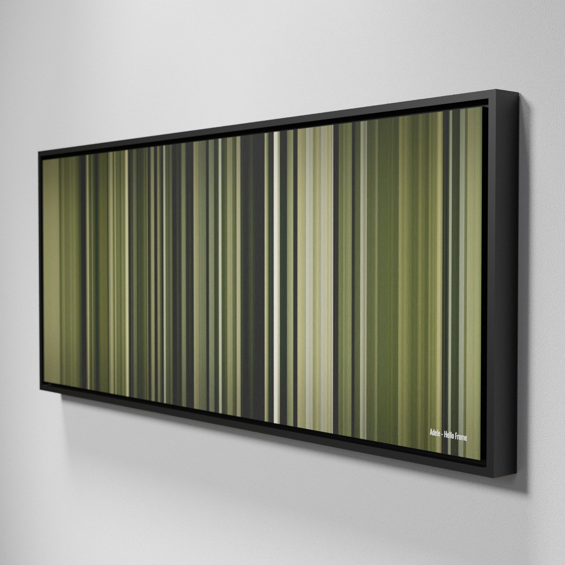 Side view of Framed Buff's of Adele-Hello Frome on the wall