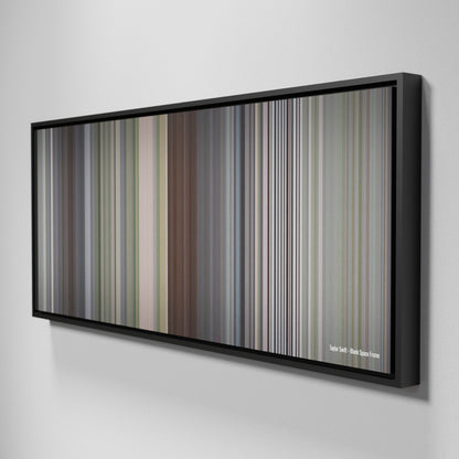 Side view of Framed Buff's of Taylor-Swift-Blank-Space Frome on the wall