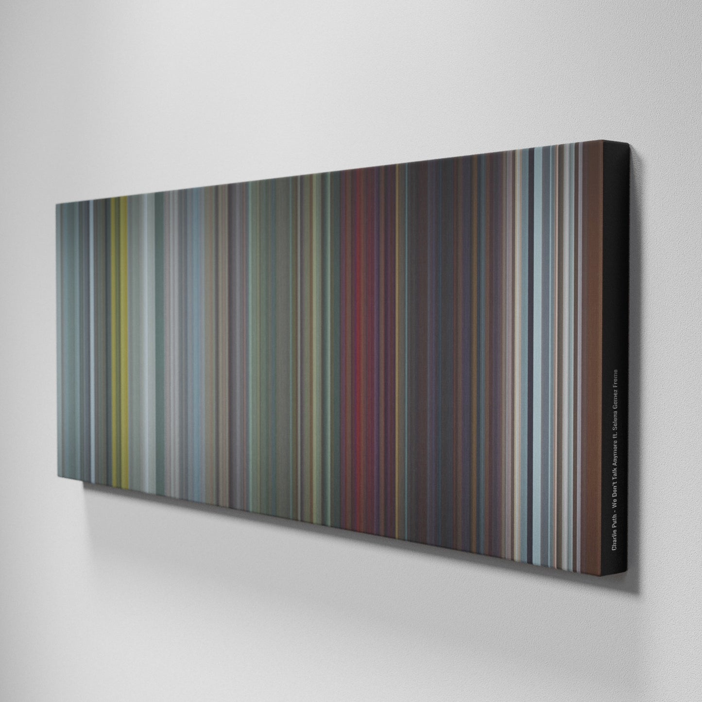 Side view of Buff's of Charlie-Puth-We-Dont-Talk-Anymore Frome on the wall