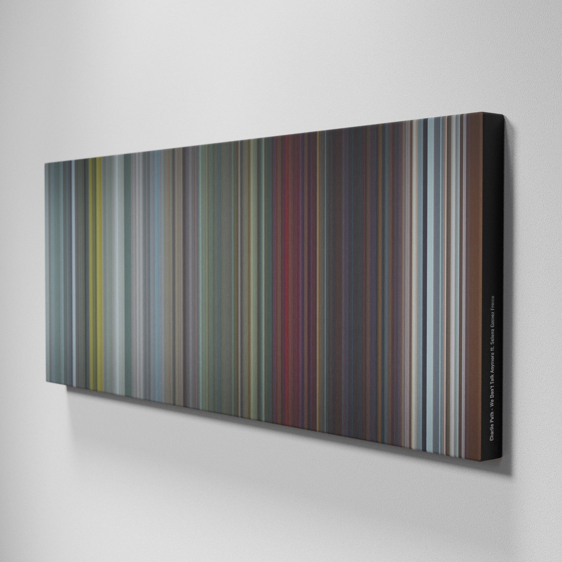 Side view of Buff's of Charlie-Puth-We-Dont-Talk-Anymore Frome on the wall