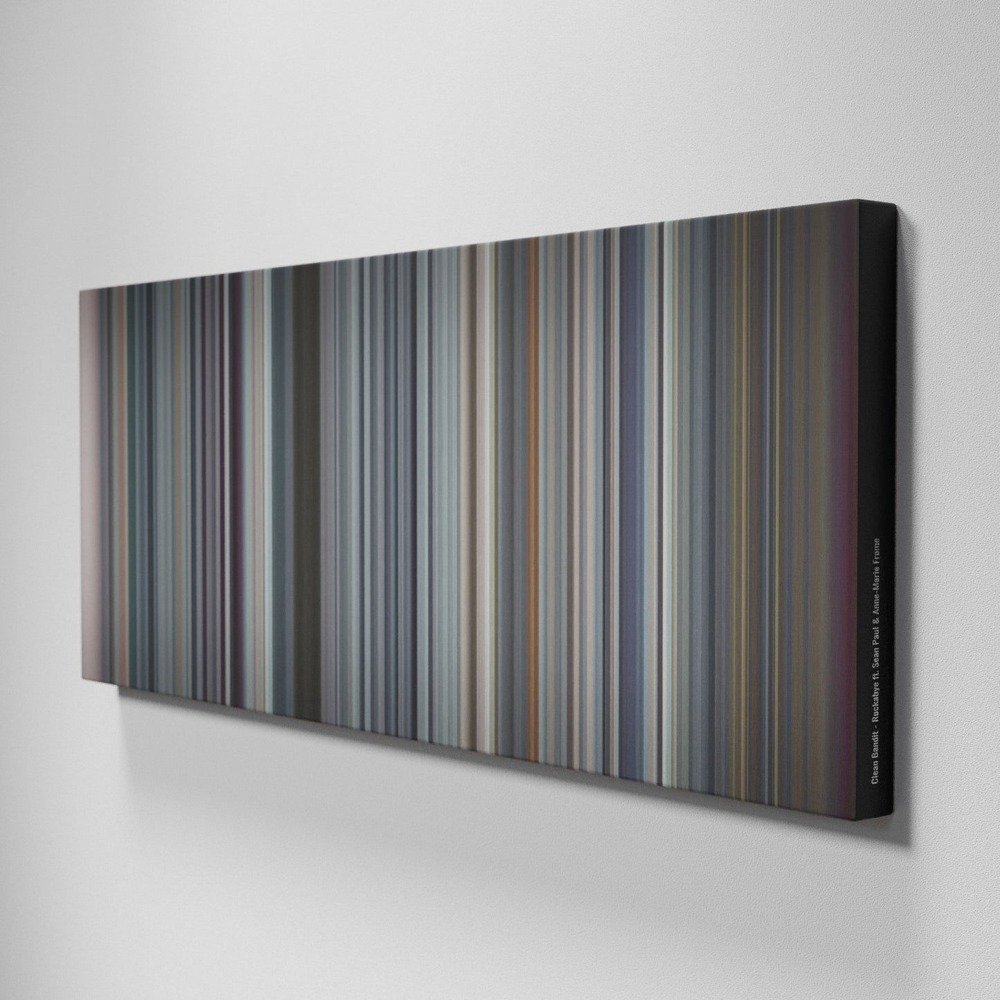 Side view of Buff's of Clean-Bandit-Rockabye Frome on the wall