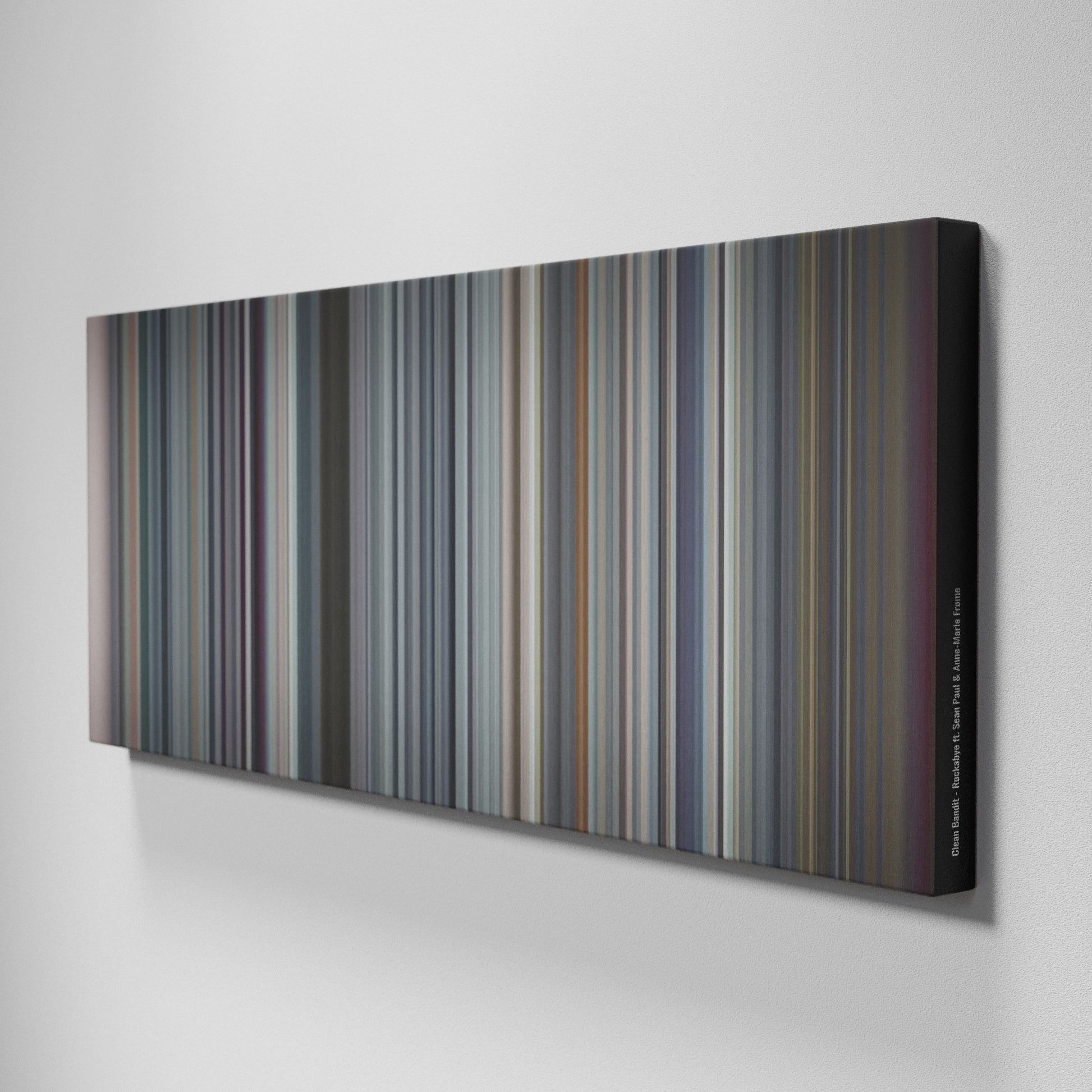 Side view of Buff's of Clean-Bandit-Rockabye Frome on the wall