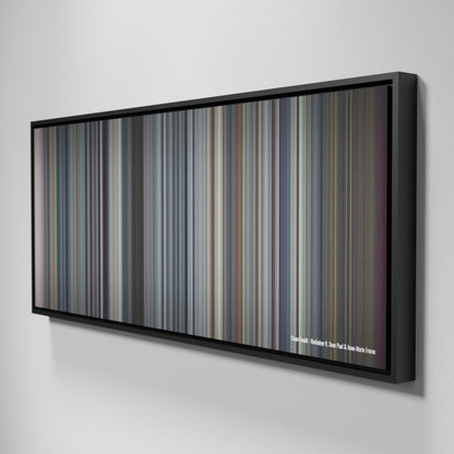 Side view of Framed Buff's of Clean-Bandit-Rockabye Frome on the wall