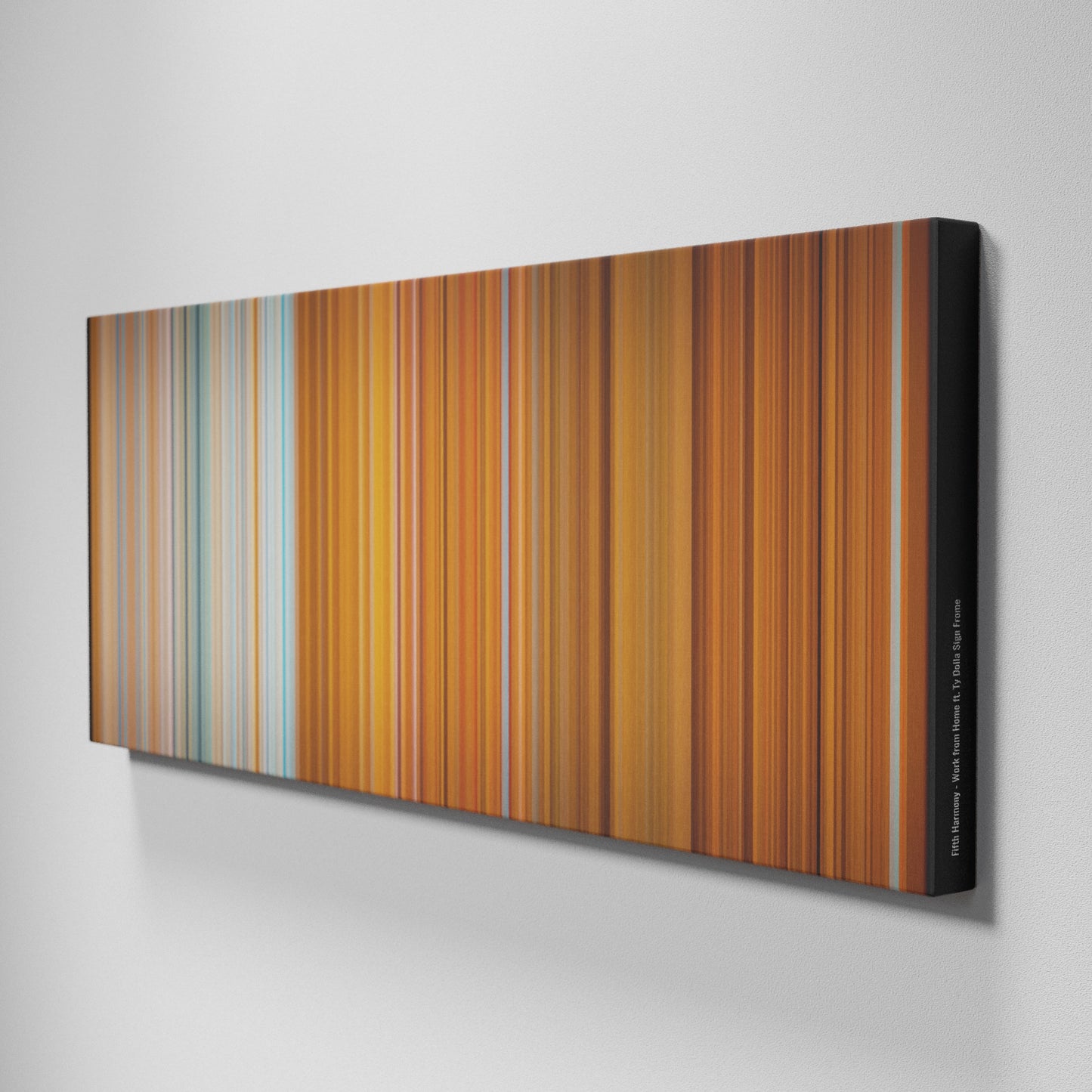 Side view of Buff's of Fifth-Harmony-Work-from-Home Frome on the wall