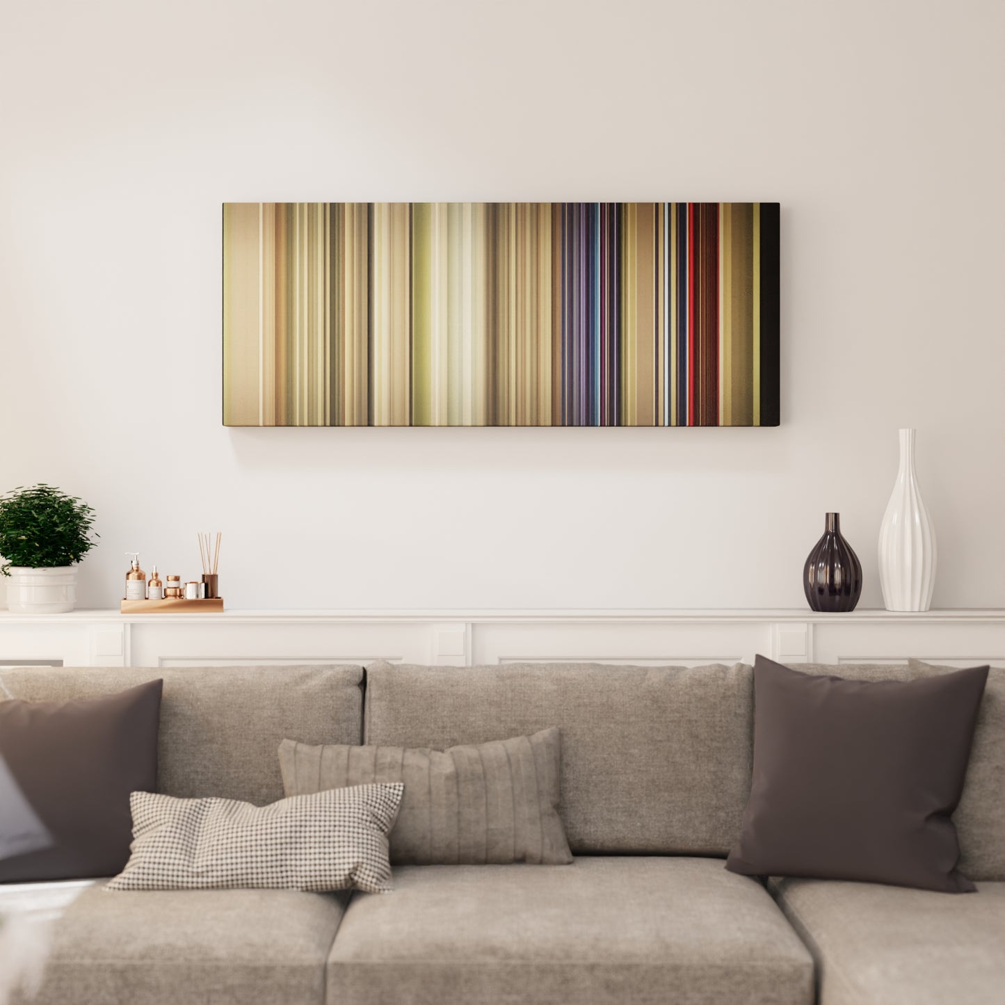 Living room interior with Avicii-Wake-Me-Up Frome on the wall