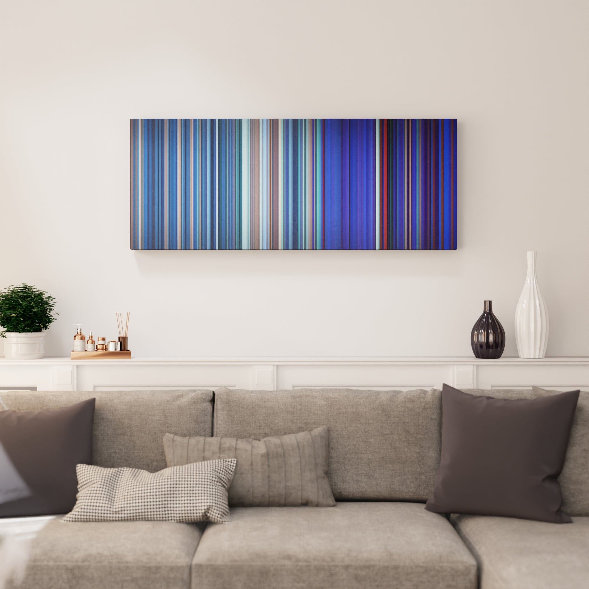 Living room interior with Ariana-Grande-Side-To-Side Frome on the wall