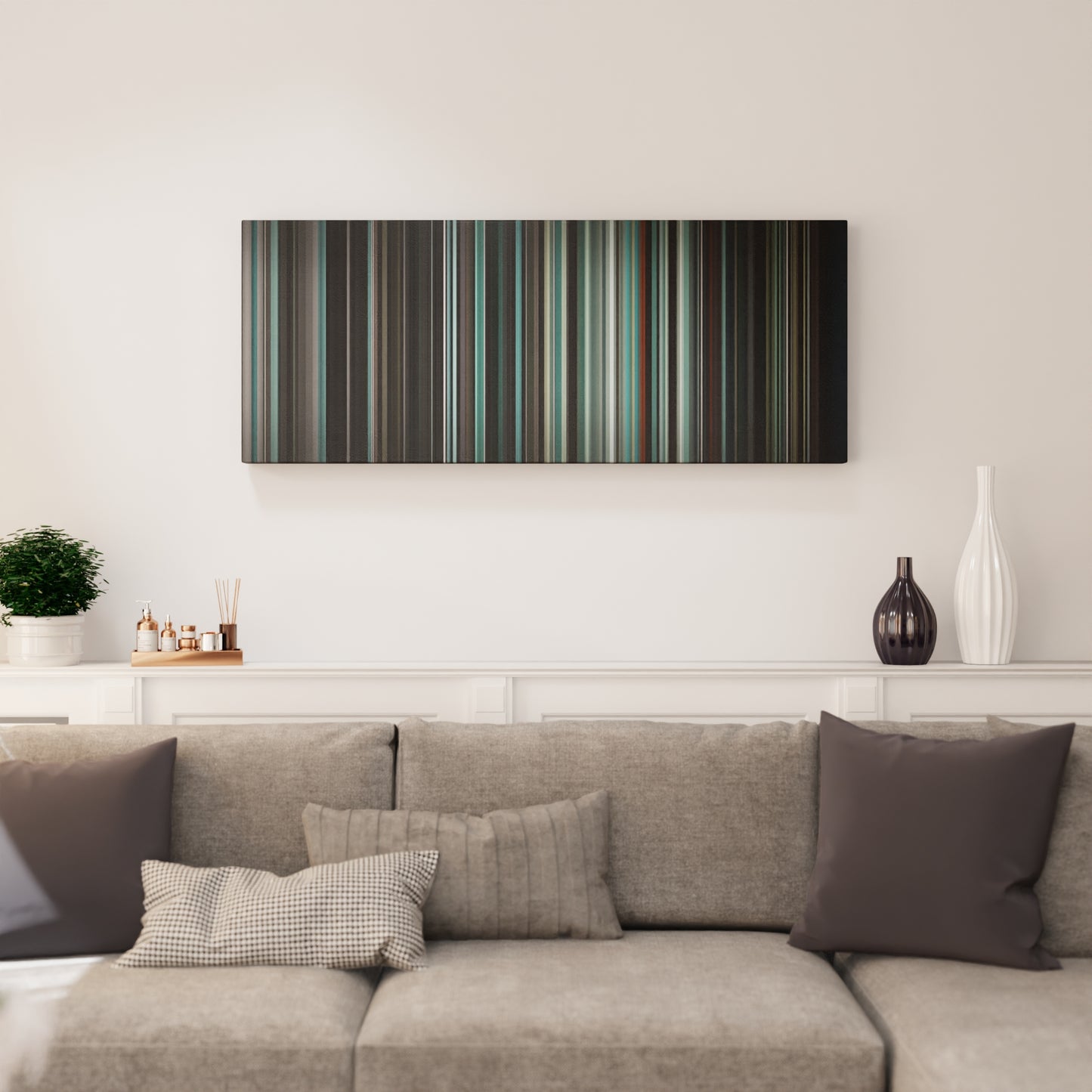 Living room interior with Rihanna-Diamonds Frome on the wall