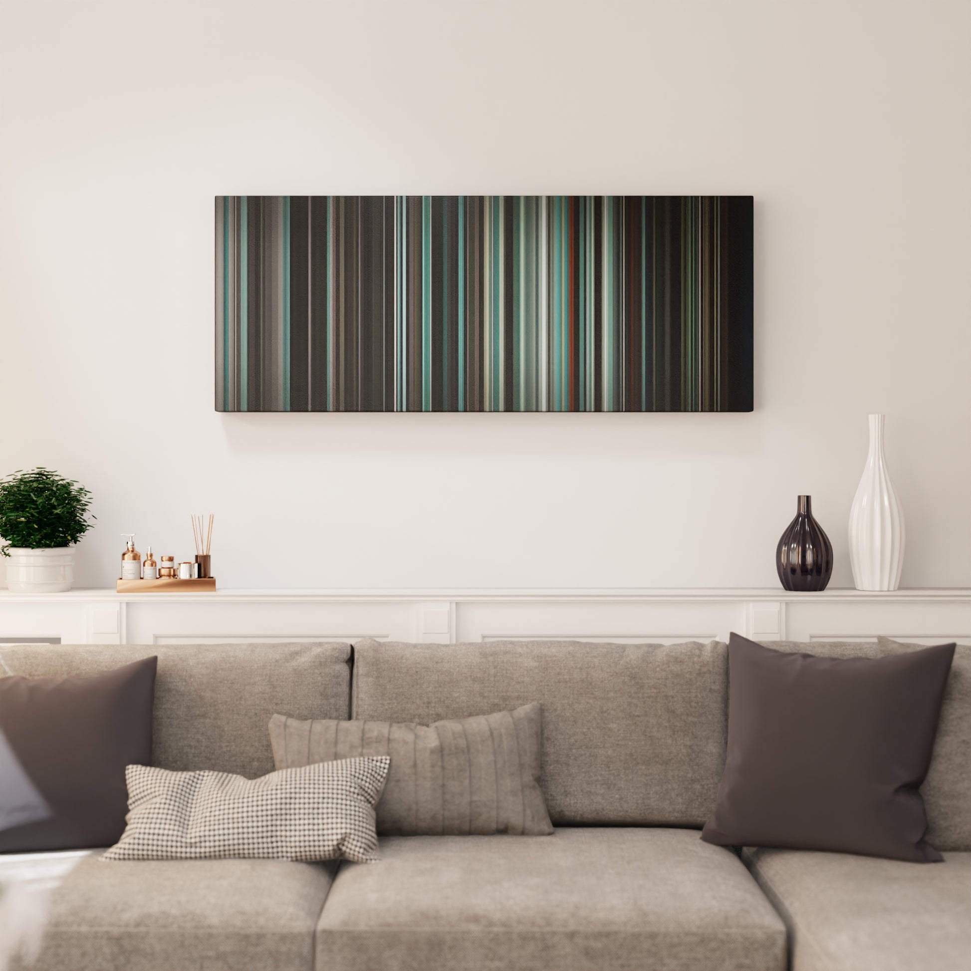 Living room interior with Rihanna-Diamonds Frome on the wall