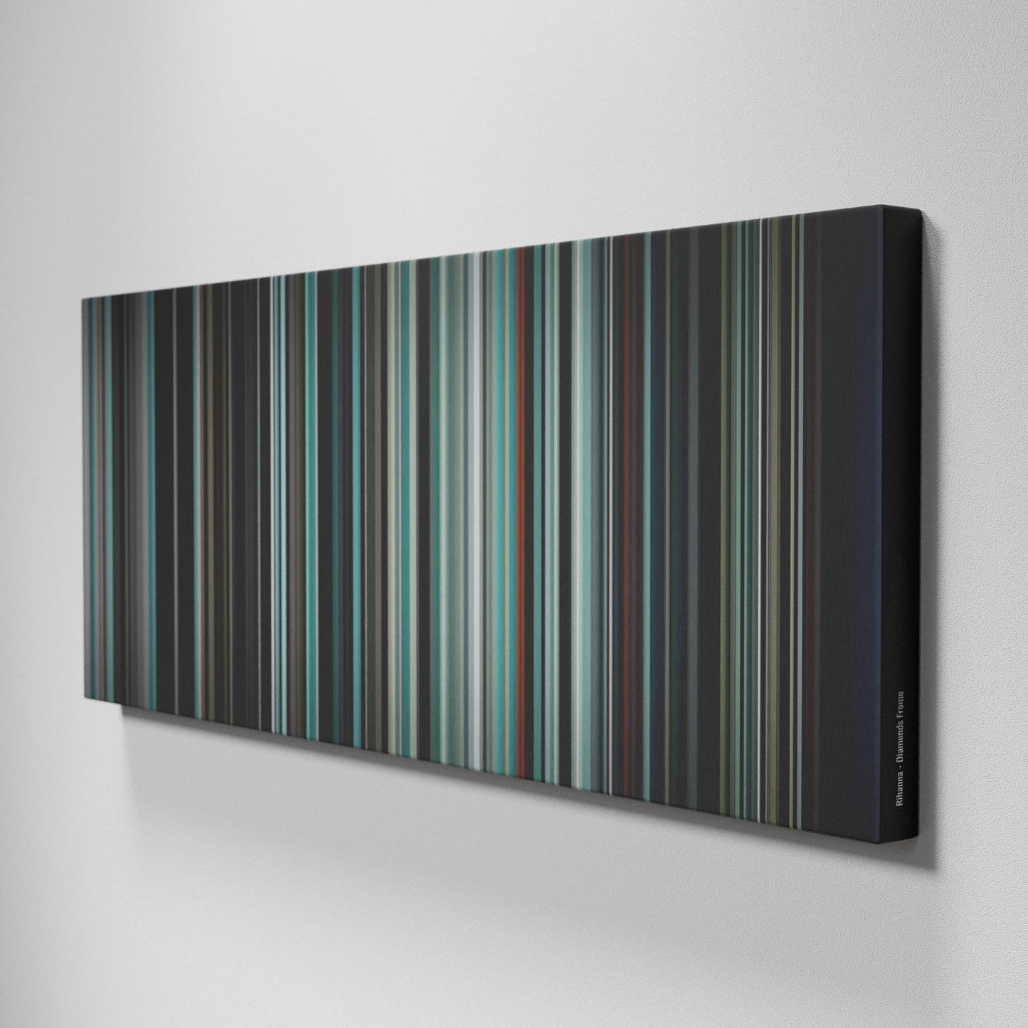 Side view of Buff's of Rihanna-Diamonds Frome on the wall