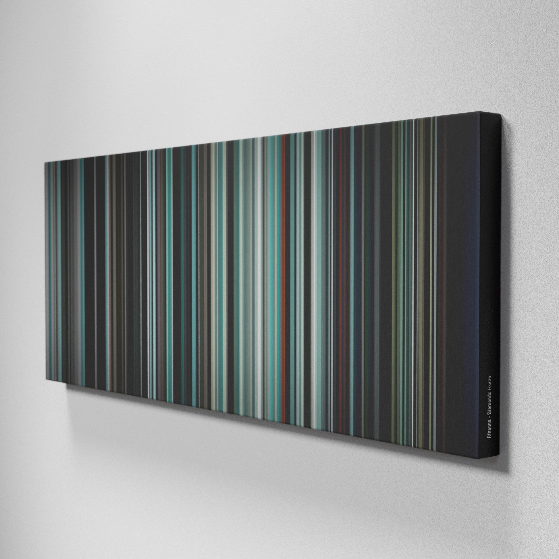 Side view of Buff's of Rihanna-Diamonds Frome on the wall