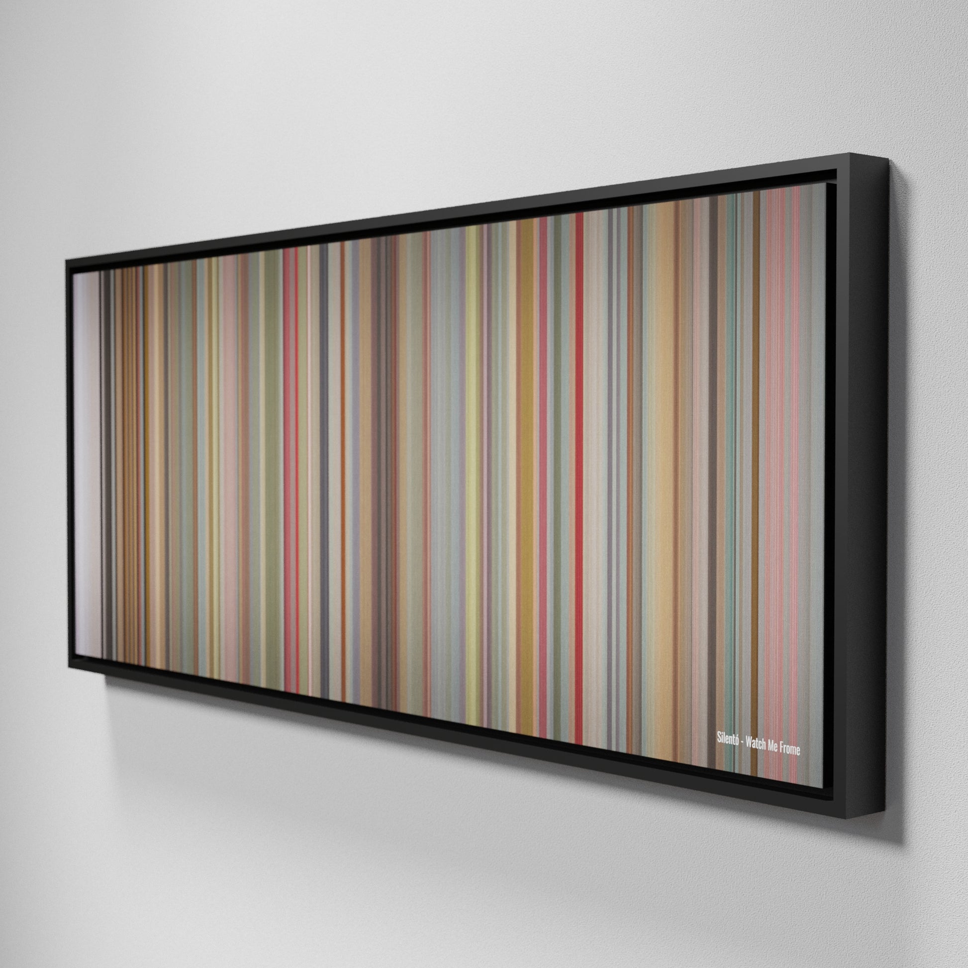 Side view of Framed Buff's of Silento-Watch-Me Frome on the wall