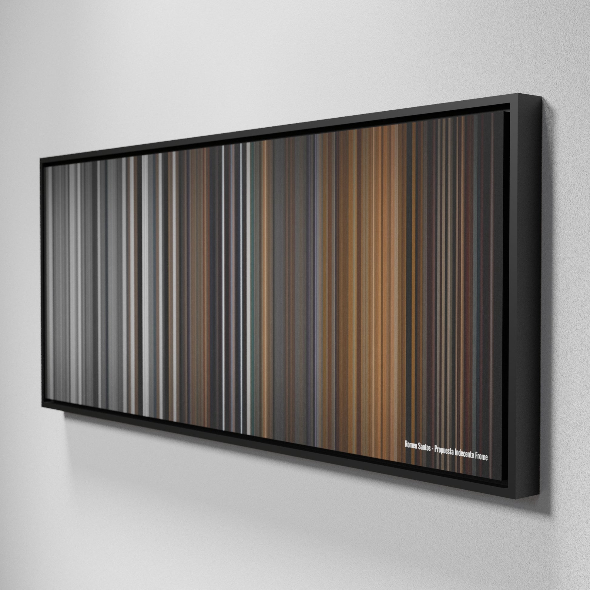 Side view of Framed Buff's of Romeo-Santos-Propuesta-Indecente Frome on the wall