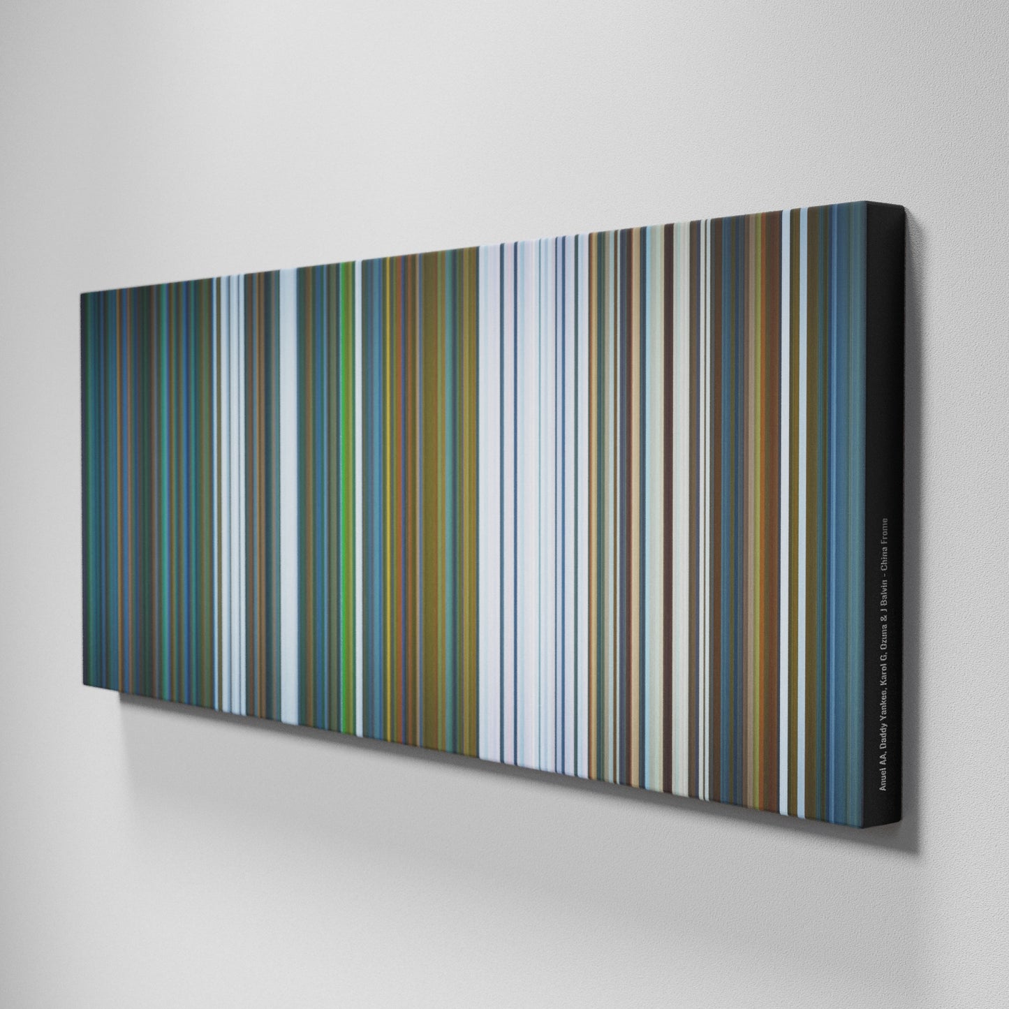 Side view of Buff's of Anuel-AA-Daddy-Yankee-Karol-G-Ozuna--J-Balvin-China Frome on the wall