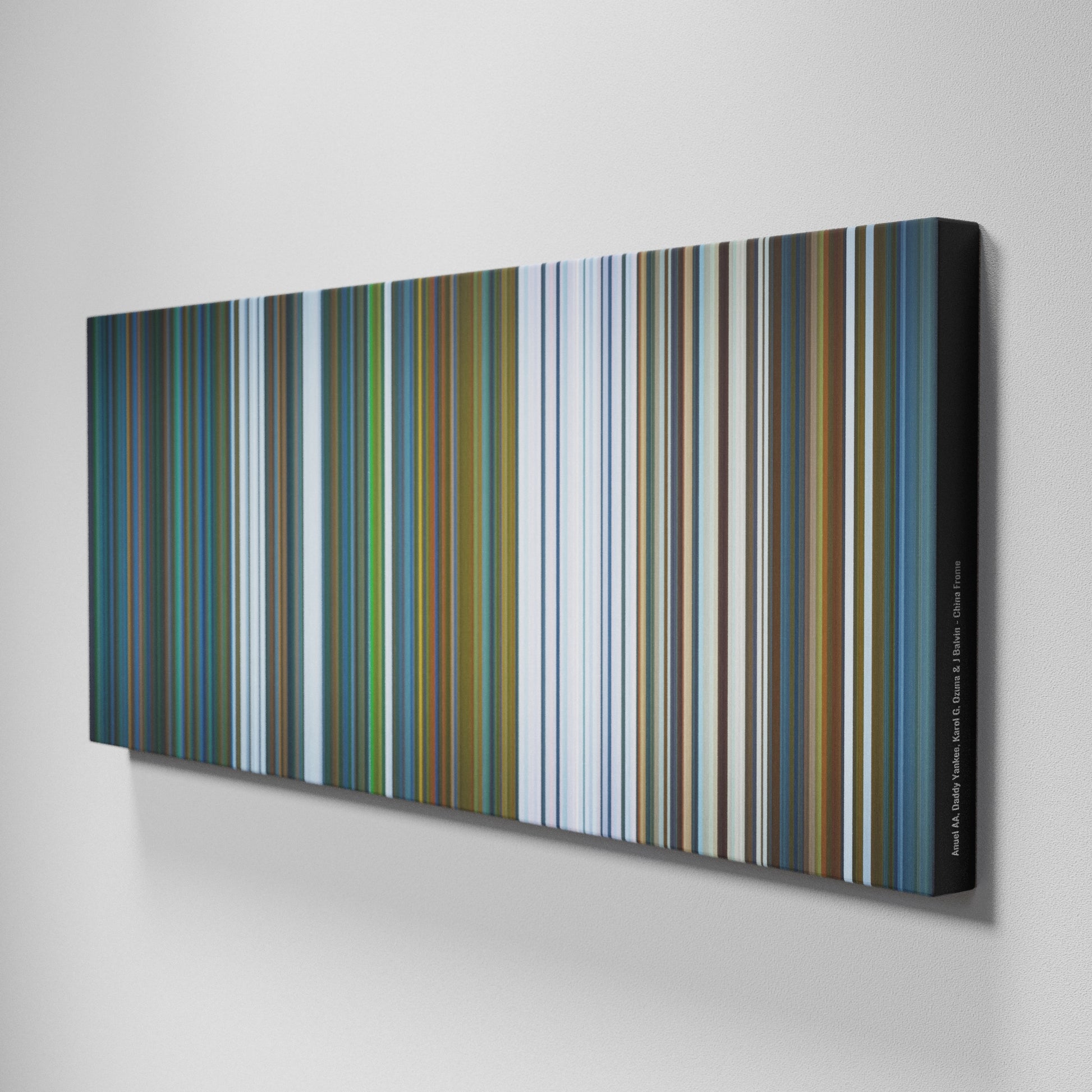 Side view of Buff's of Anuel-AA-Daddy-Yankee-Karol-G-Ozuna--J-Balvin-China Frome on the wall