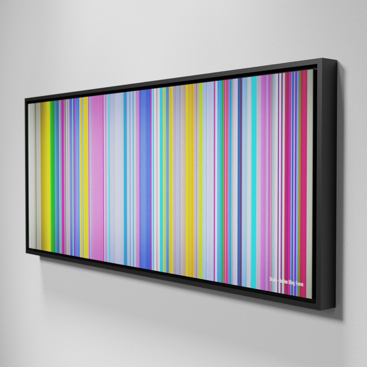 Side view of Framed Buff's of Drake-Hotline-Bling Frome on the wall