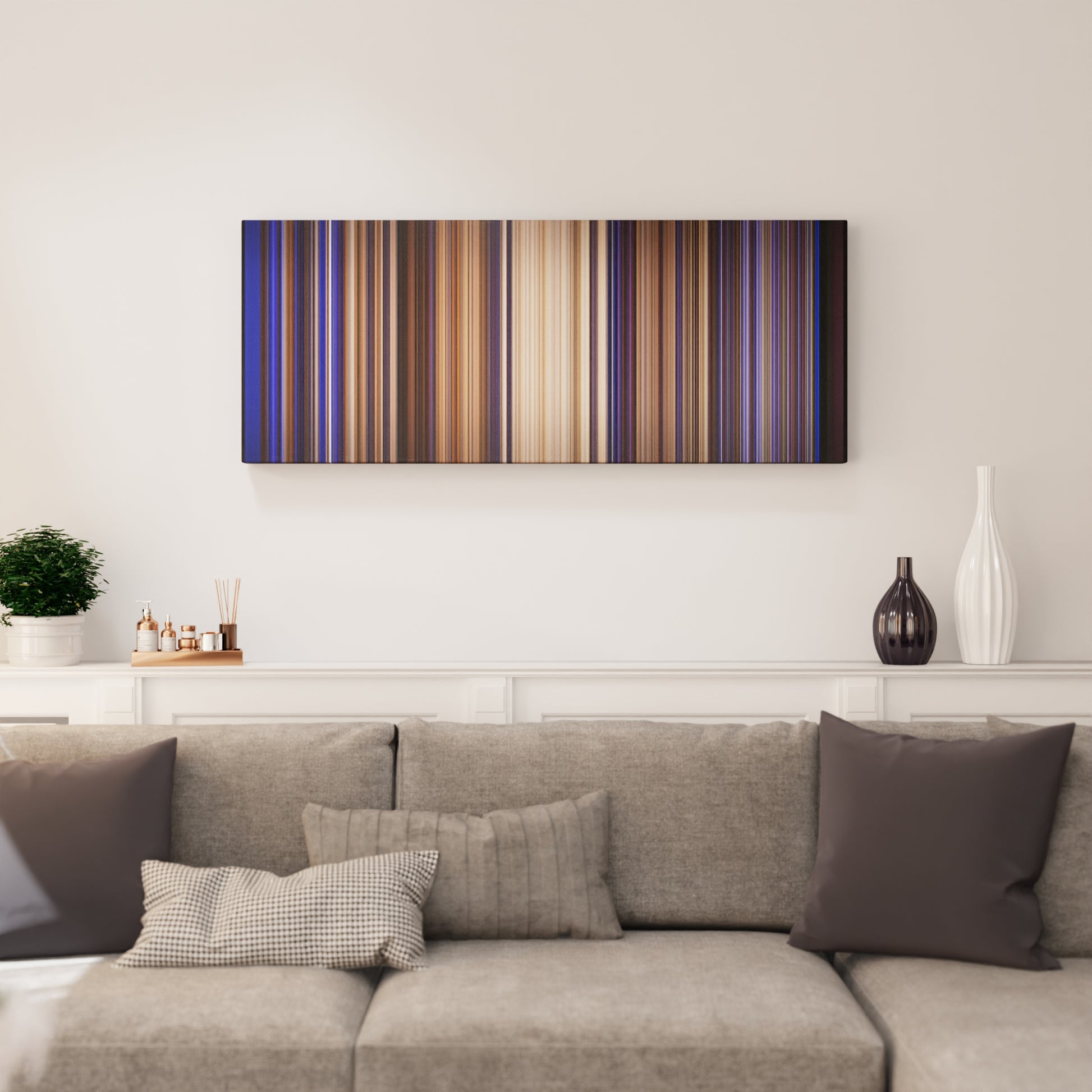 Living room interior with Guns-N-Roses-November-Rain Frome on the wall