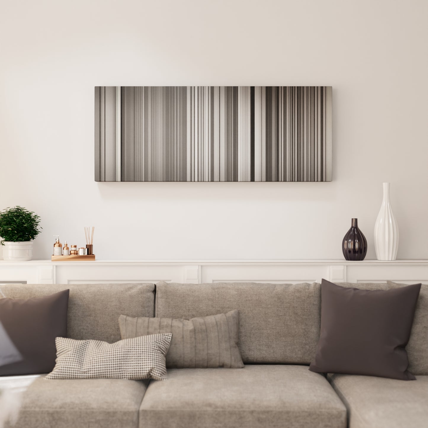 Living room interior with Imagine-Dragons-Thunder Frome on the wall