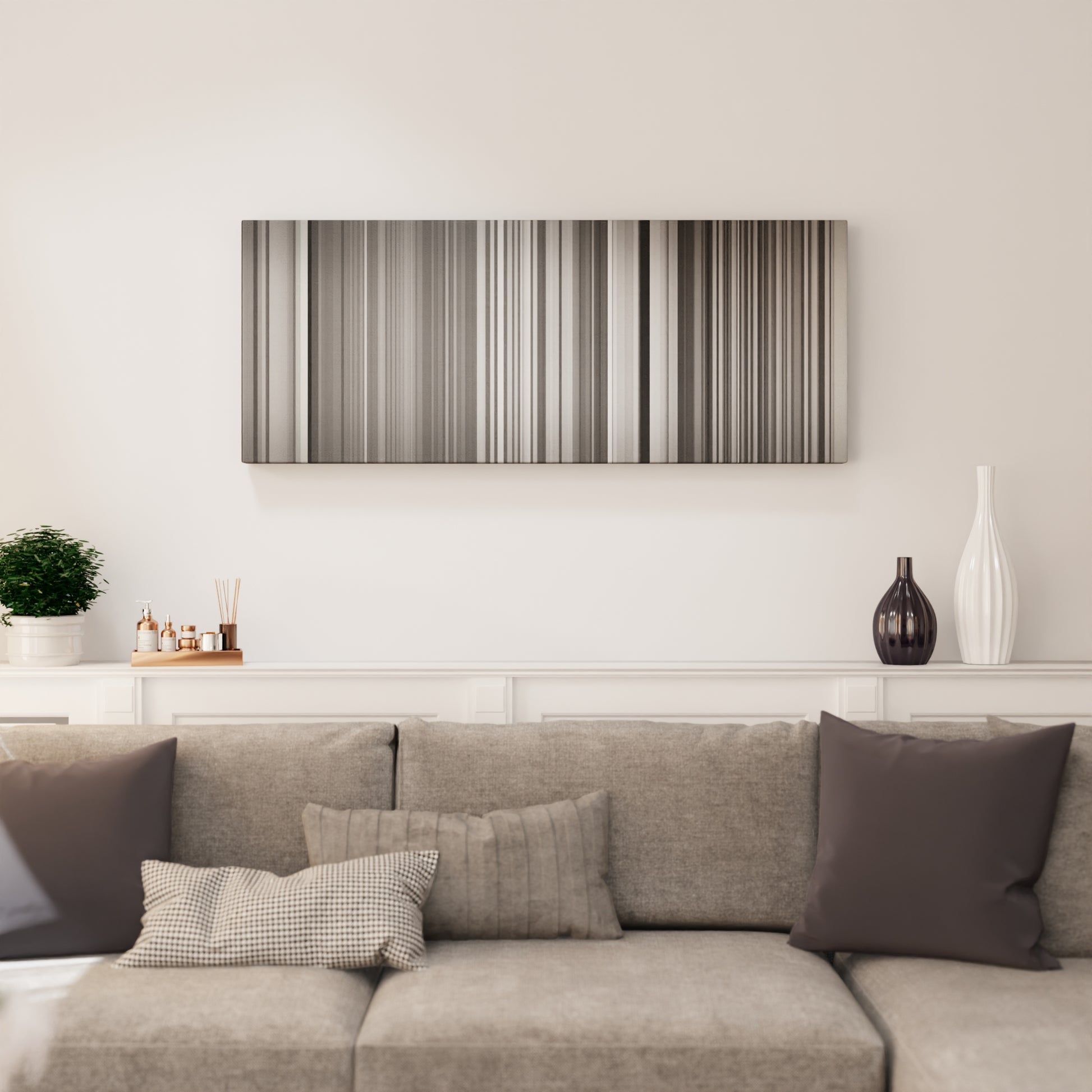 Living room interior with Imagine-Dragons-Thunder Frome on the wall