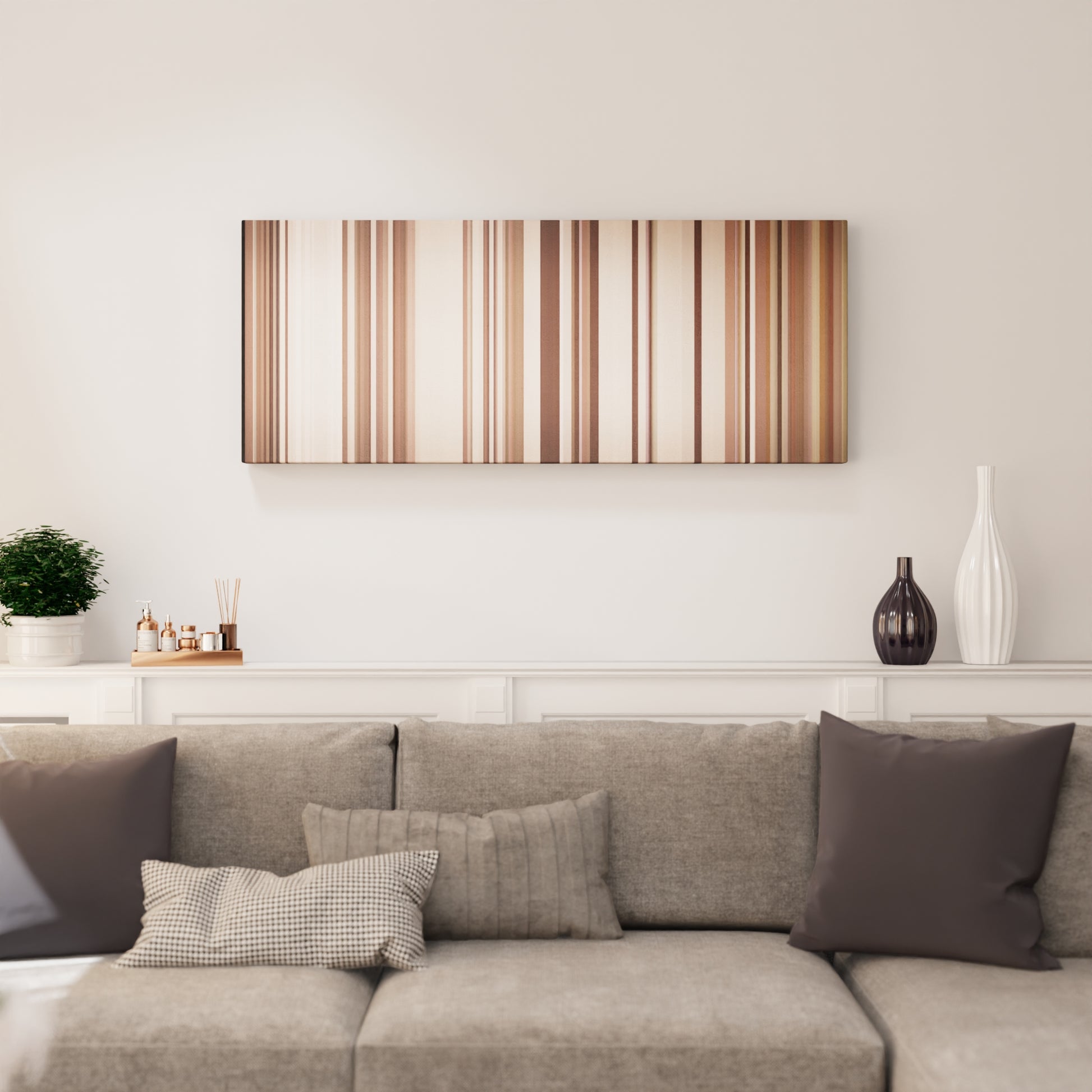 Living room interior with Bruno-Mars-Just-The-Way-You-Are Frome on the wall