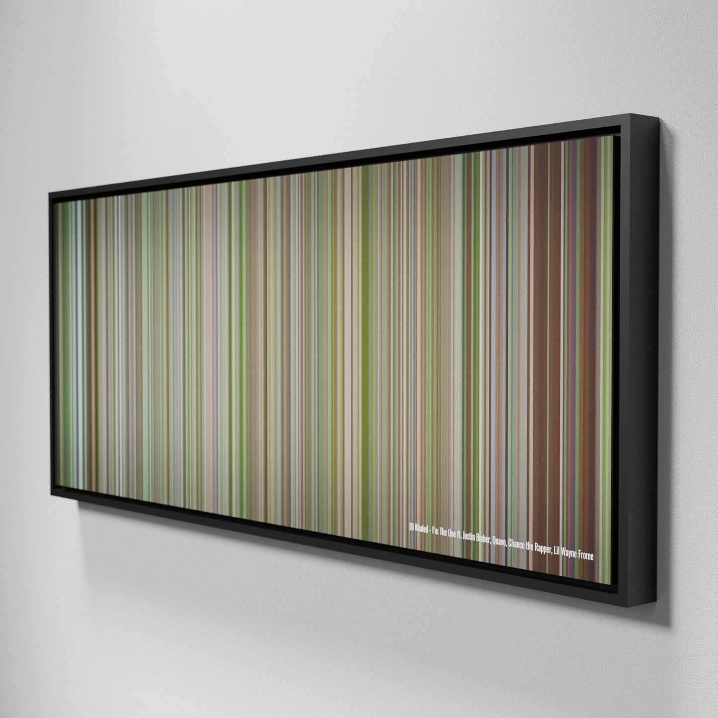 Side view of Framed Buff's of DJ-Khaled-Im-The-One Frome on the wall